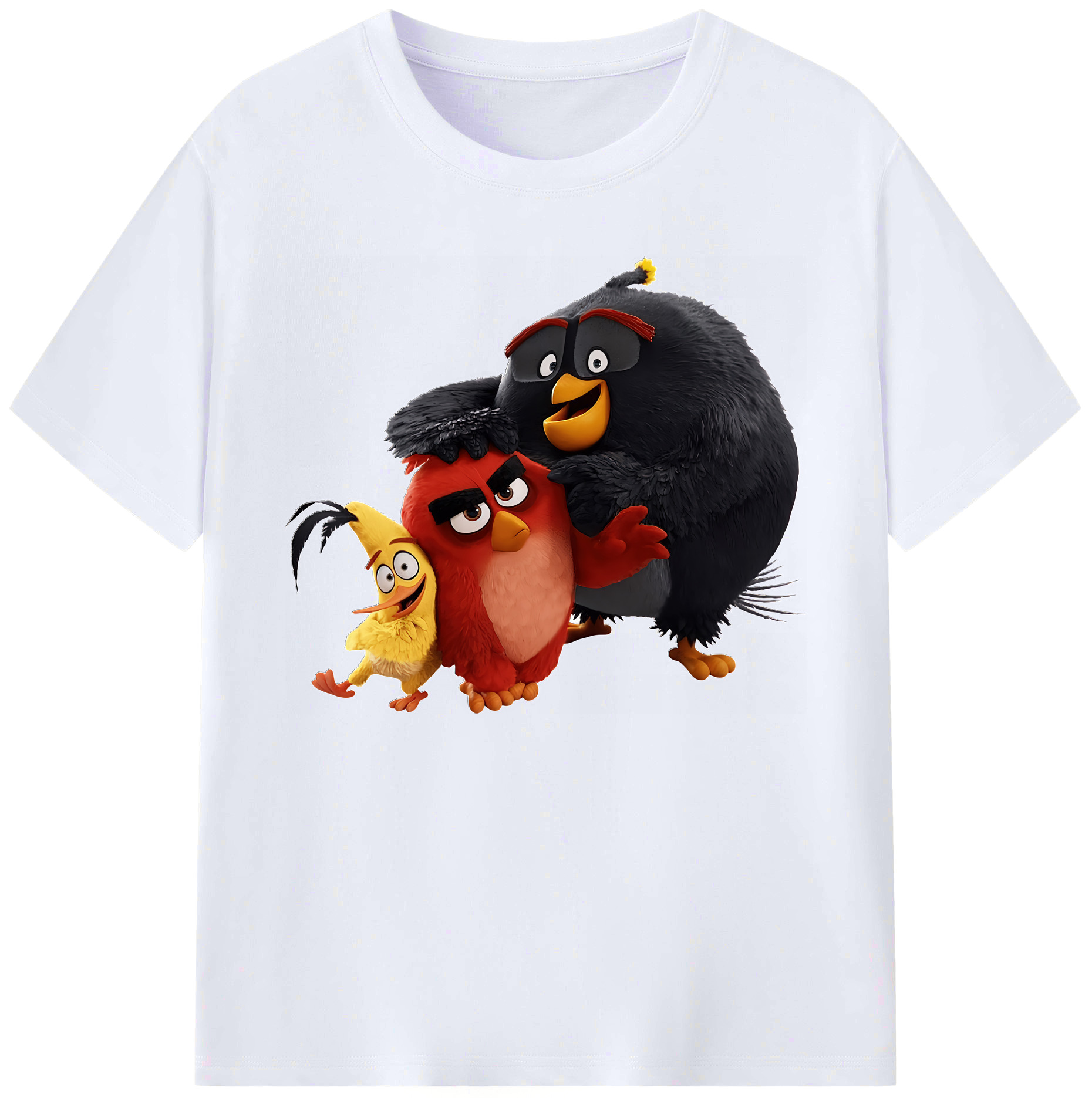 （画像用） Angry Birds アングリーバード 綿100％ メンズ半袖Tシャツ｜肌触りやわらか＆通気性