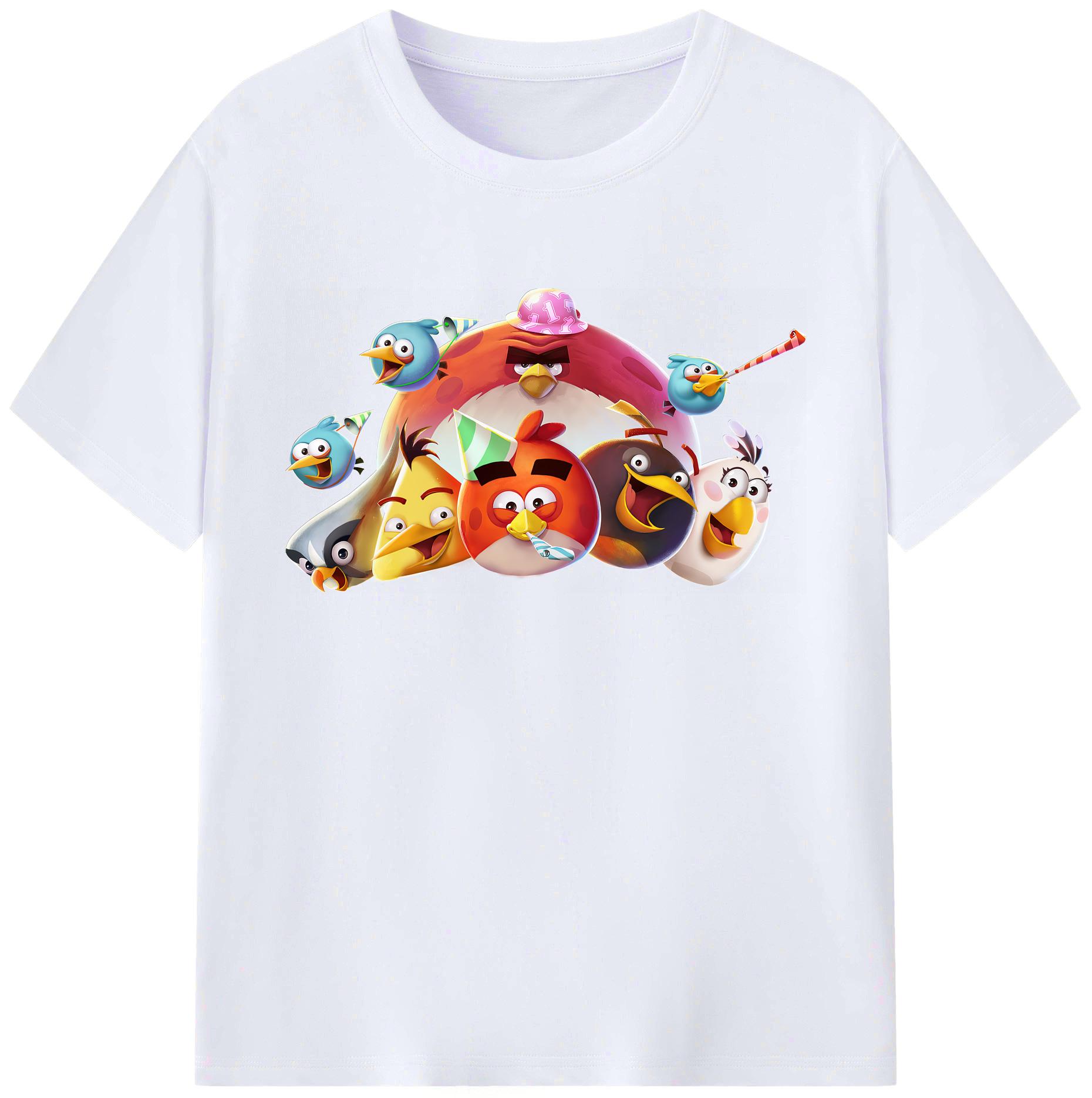 （画像用） Angry Birds アングリーバード 綿100％ メンズ半袖Tシャツ｜肌触りやわらか＆通気性