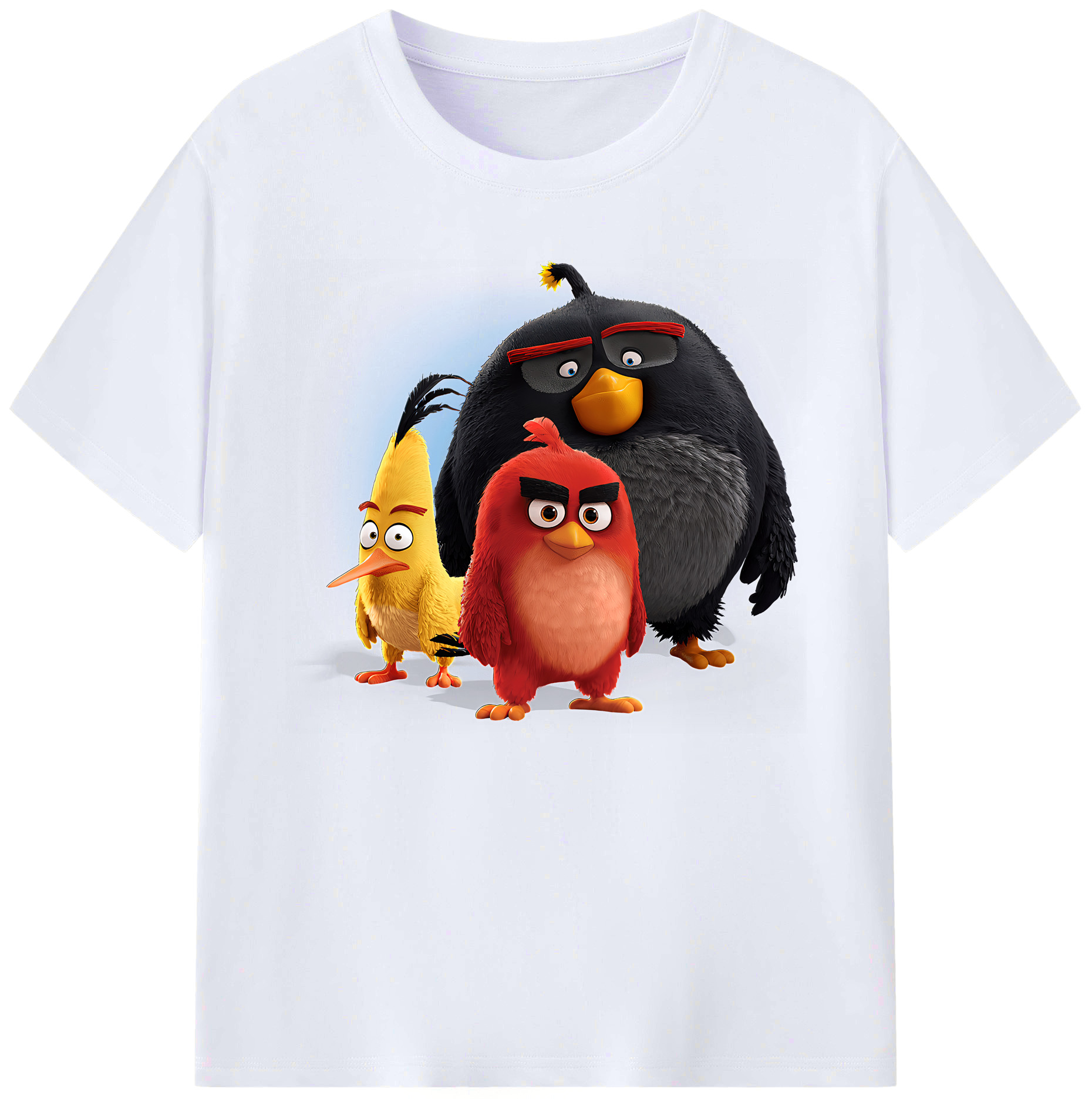 （画像用） Angry Birds アングリーバード 綿100％ メンズ半袖Tシャツ｜肌触りやわらか＆通気性