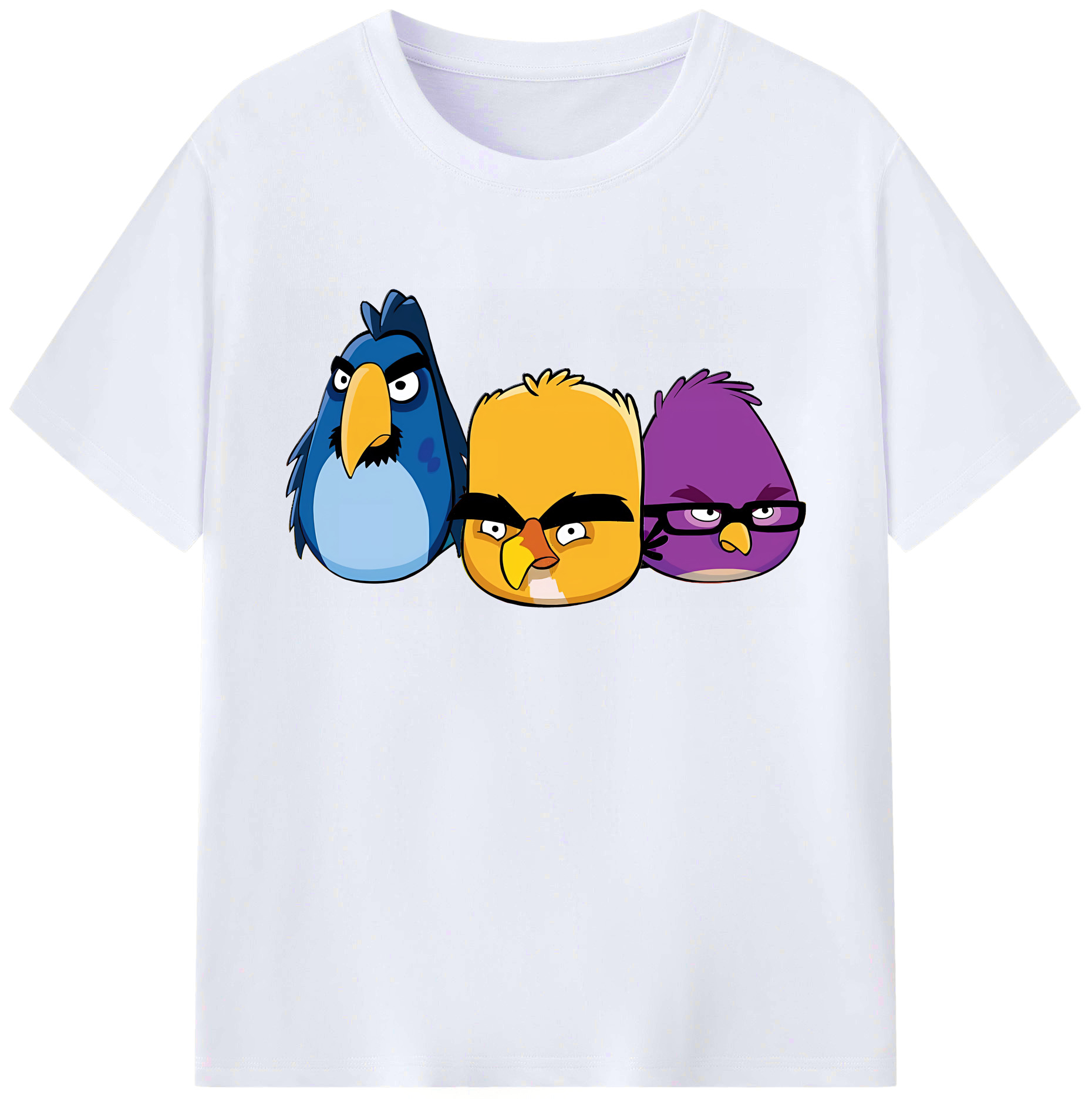 （画像用） Angry Birds アングリーバード 綿100％ メンズ半袖Tシャツ｜肌触りやわらか＆通気性