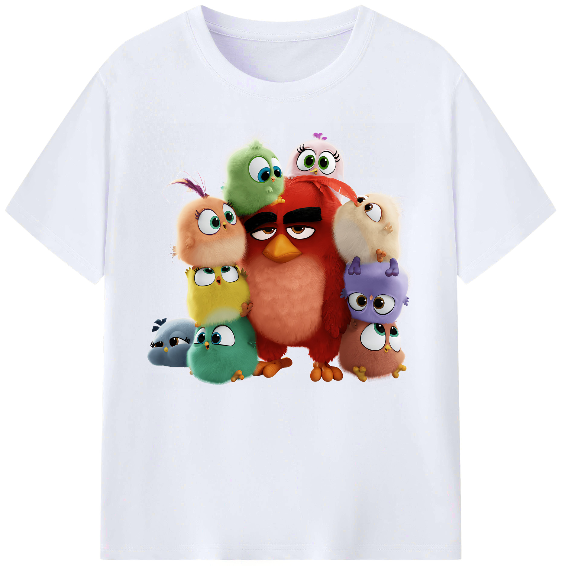 （画像用） Angry Birds アングリーバード 綿100％ メンズ半袖Tシャツ｜肌触りやわらか＆通気性