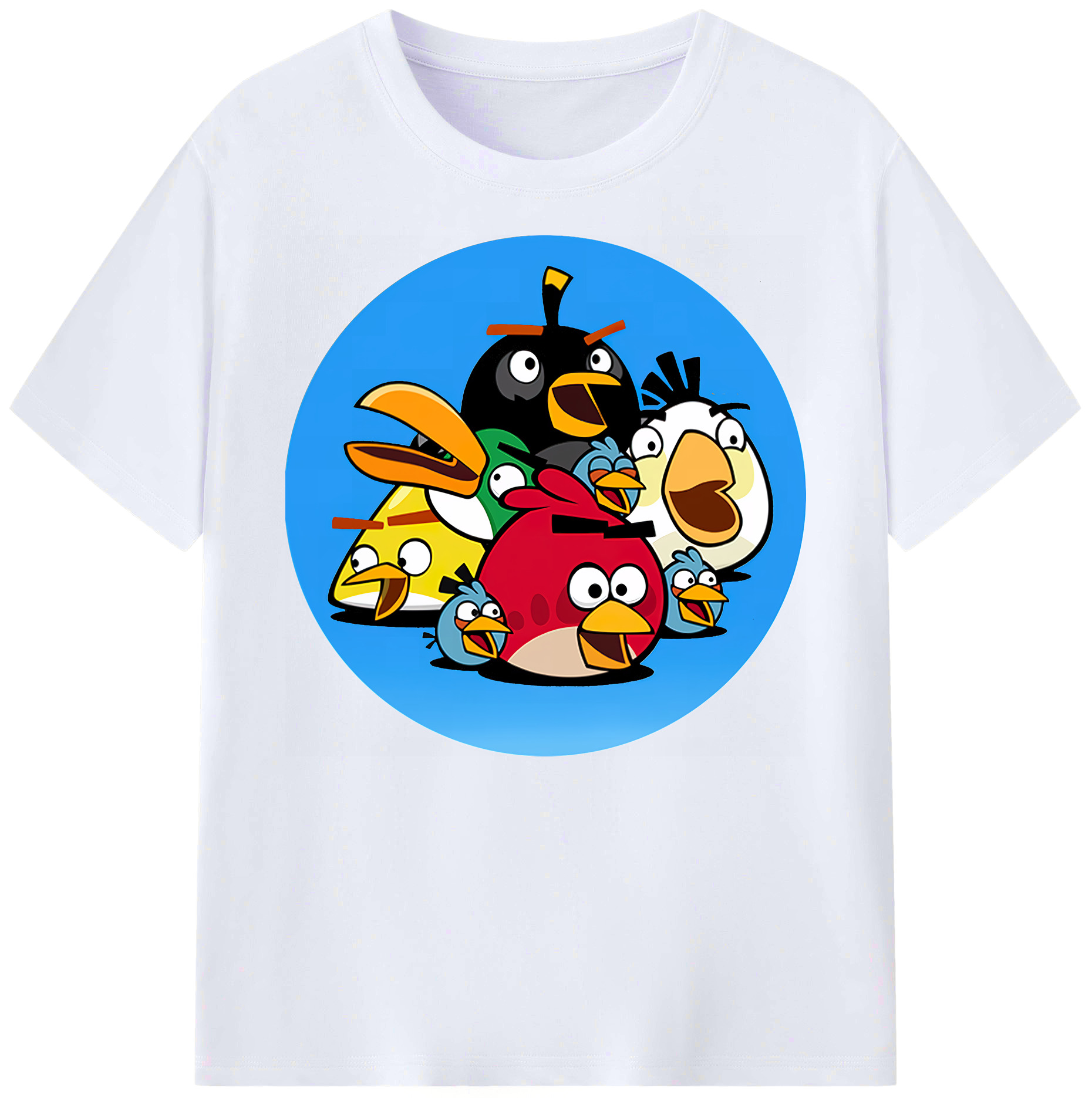（画像用） Angry Birds アングリーバード 綿100％ メンズ半袖Tシャツ｜肌触りやわらか＆通気性