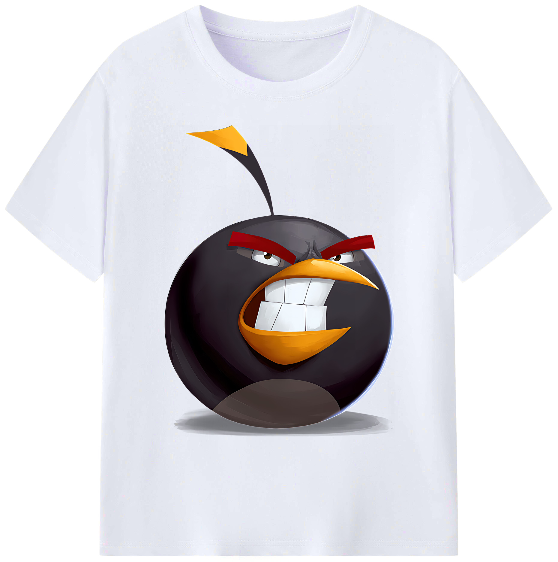 （画像用） Angry Birds アングリーバード 綿100％ メンズ半袖Tシャツ｜肌触りやわらか＆通気性