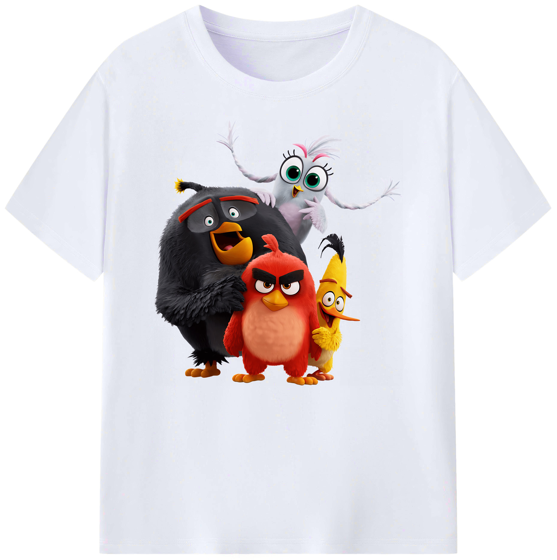 （画像用） Angry Birds アングリーバード 綿100％ メンズ半袖Tシャツ｜肌触りやわらか＆通気性