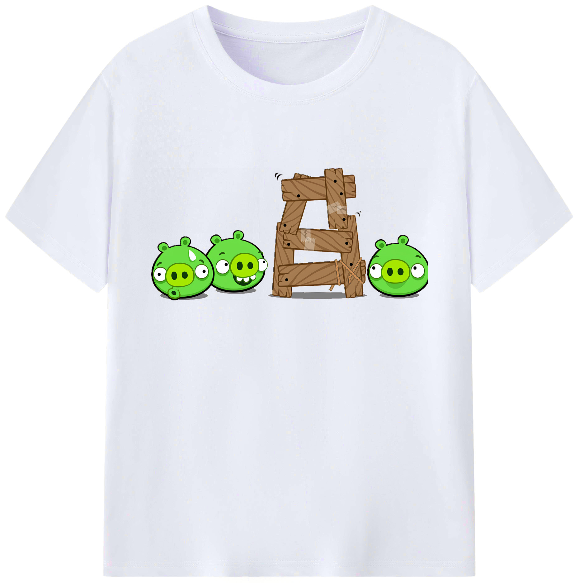 （画像用） Angry Birds アングリーバード 綿100％ メンズ半袖Tシャツ｜肌触りやわらか＆通気性