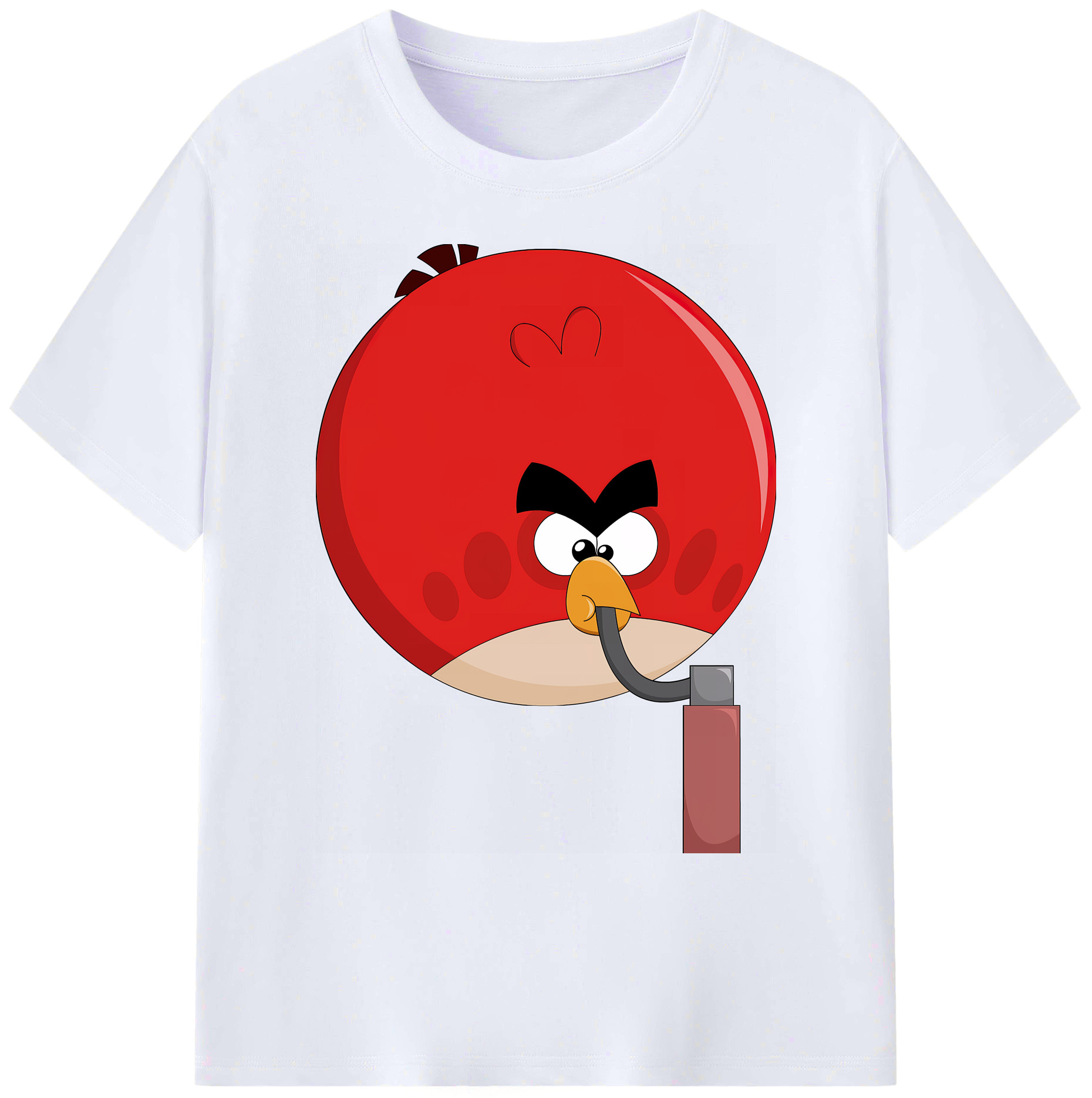 （画像用） Angry Birds アングリーバード 綿100％ メンズ半袖Tシャツ｜肌触りやわらか＆通気性