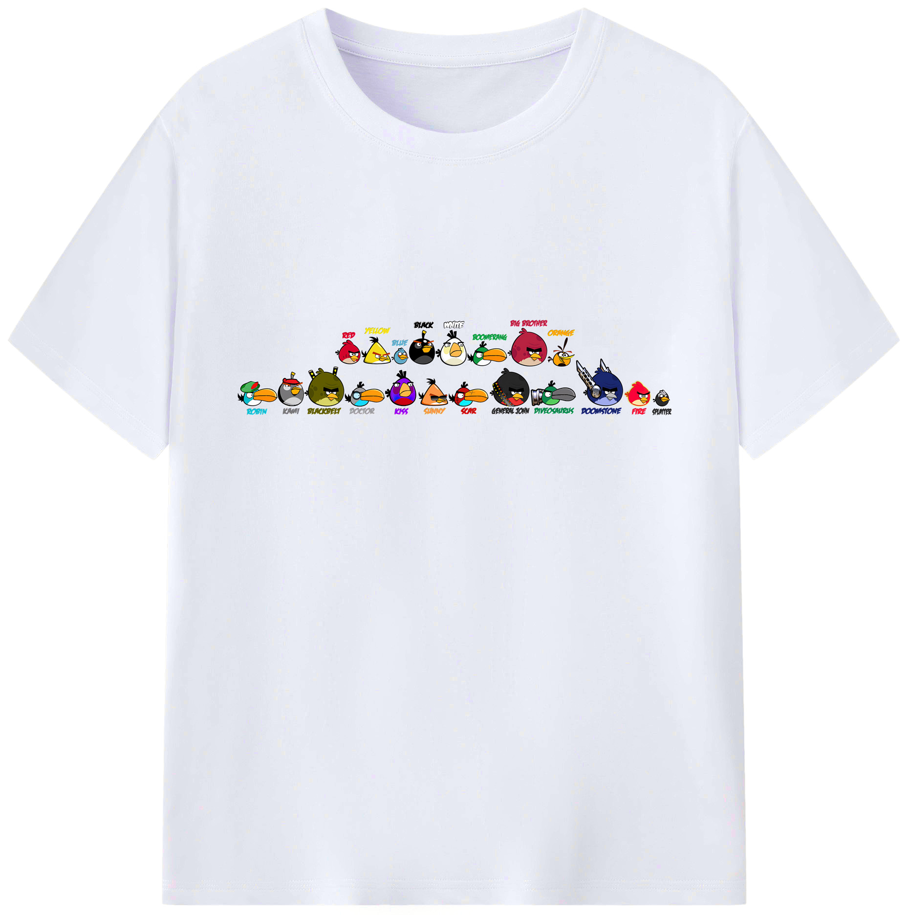 （画像用） Angry Birds アングリーバード 綿100％ メンズ半袖Tシャツ｜肌触りやわらか＆通気性