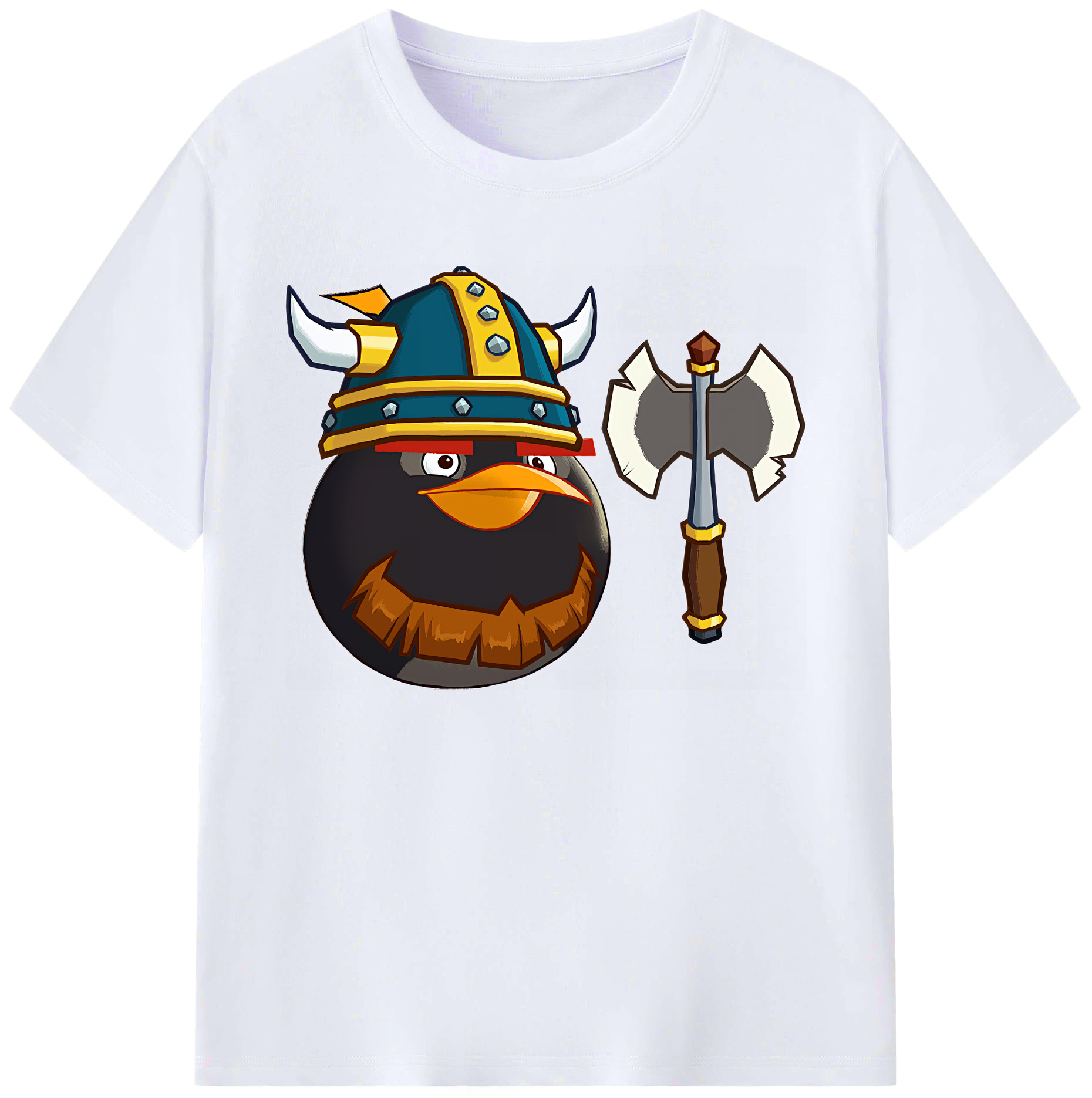 （画像用） Angry Birds アングリーバード 綿100％ メンズ半袖Tシャツ｜肌触りやわらか＆通気性