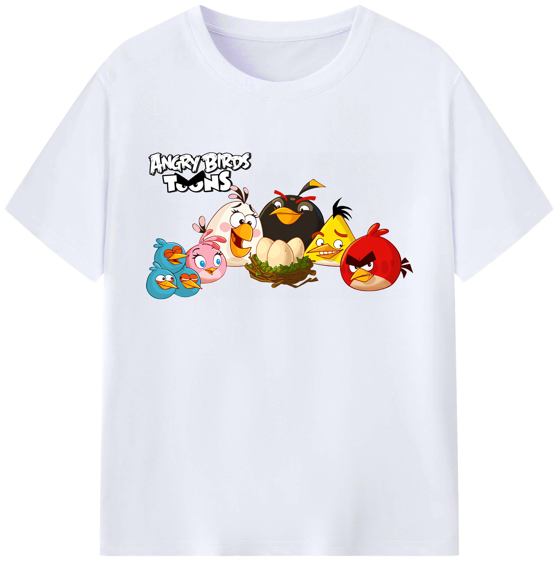 （画像用） Angry Birds アングリーバード 綿100％ メンズ半袖Tシャツ｜肌触りやわらか＆通気性