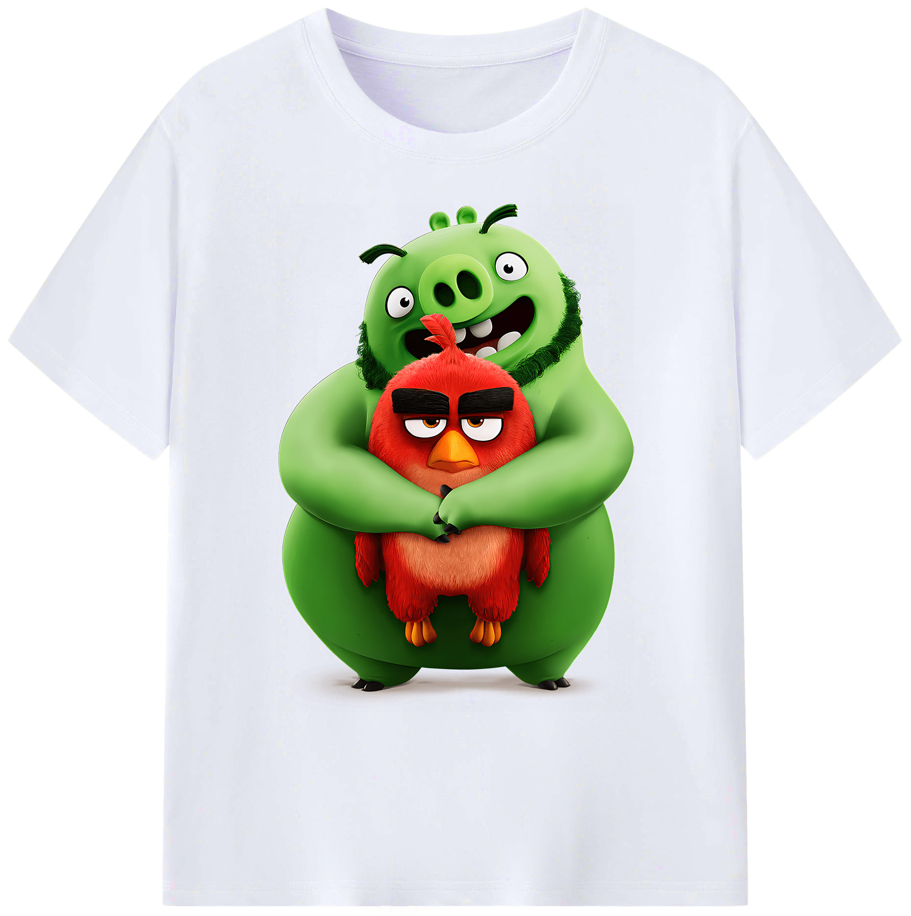 （画像用） Angry Birds アングリーバード 綿100％ メンズ半袖Tシャツ｜肌触りやわらか＆通気性