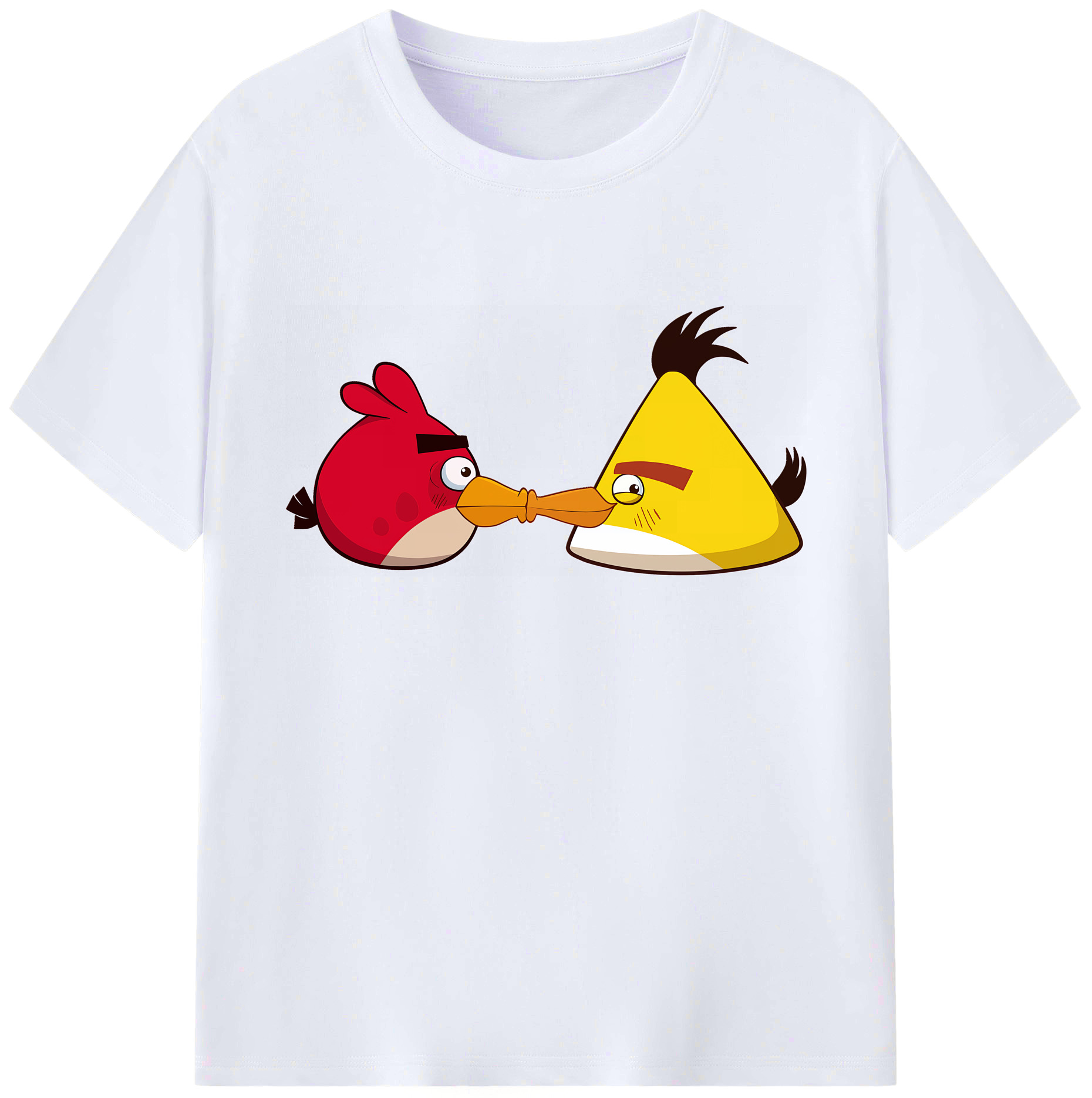 （画像用） Angry Birds アングリーバード 綿100％ メンズ半袖Tシャツ｜肌触りやわらか＆通気性