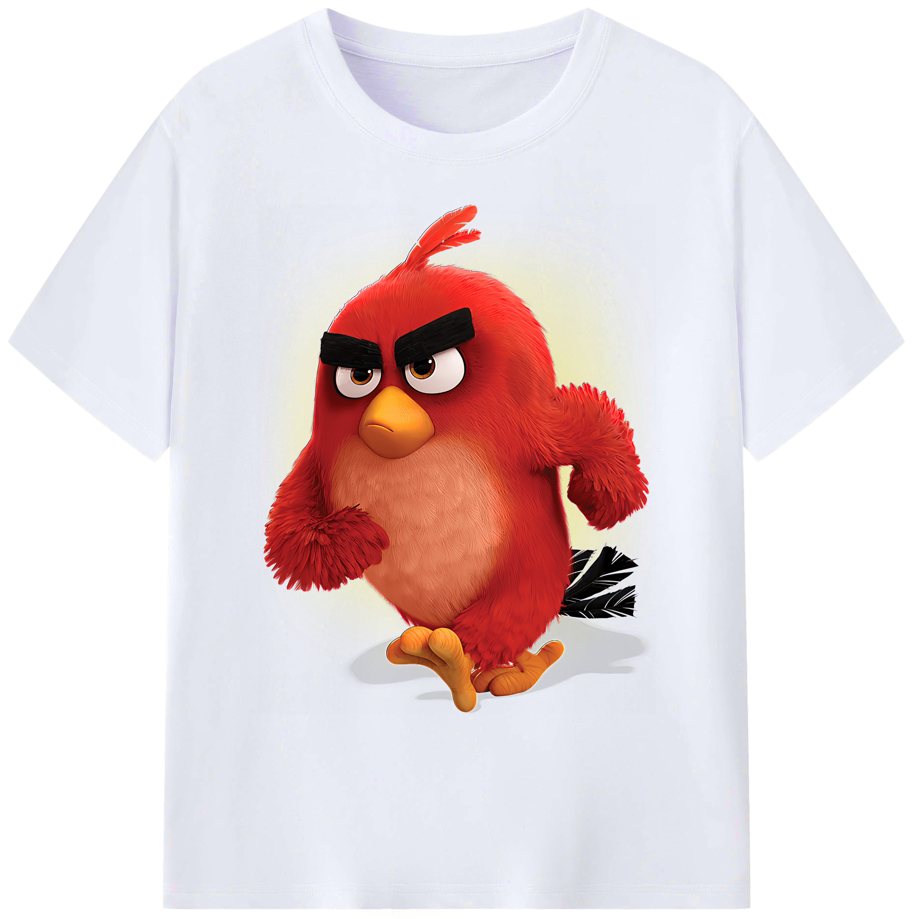 （画像用） Angry Birds アングリーバード 綿100％ メンズ半袖Tシャツ｜肌触りやわらか＆通気性