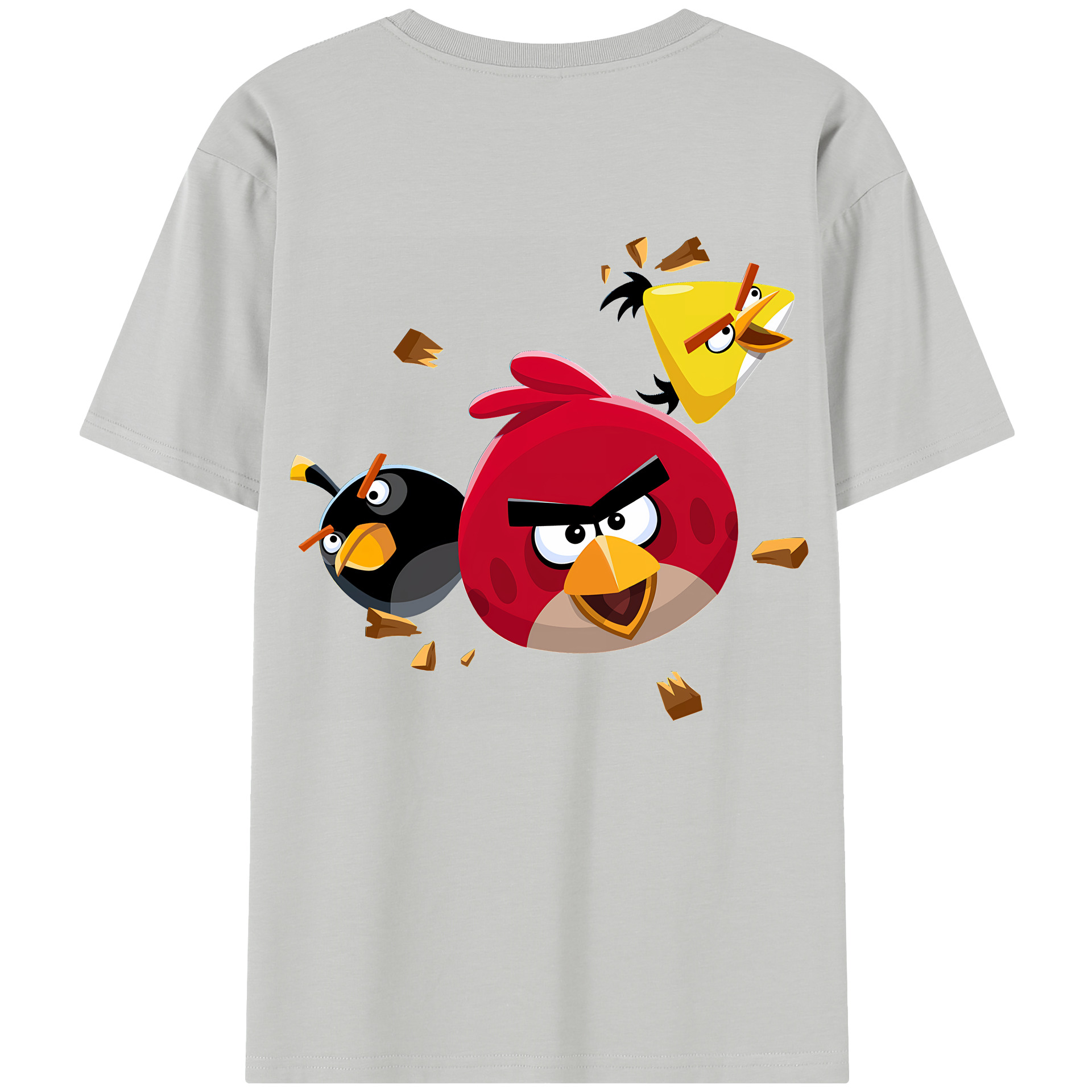 （画像用） Angry Birds アングリーバード レディース半袖Tシャツ(バックプリント)