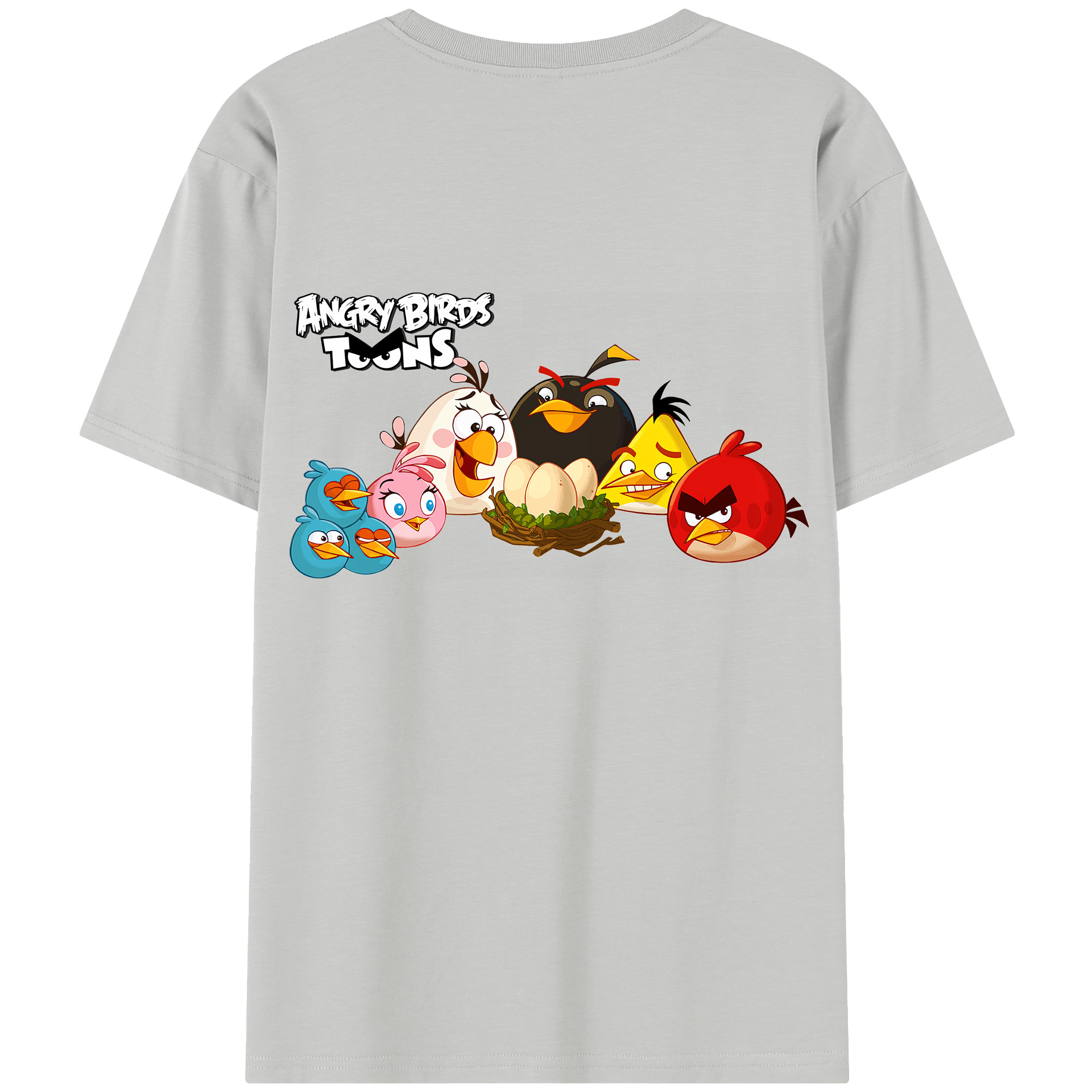 （画像用） Angry Birds アングリーバード レディース半袖Tシャツ(バックプリント)