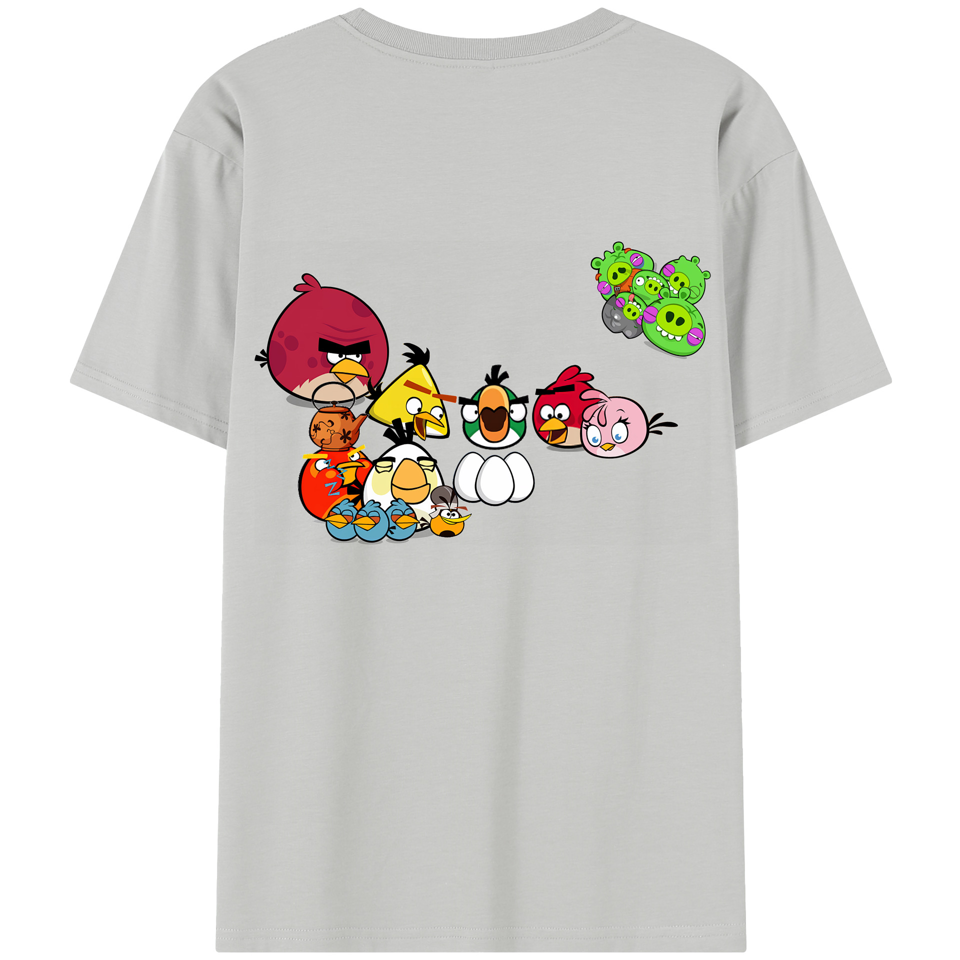 （画像用） Angry Birds アングリーバード レディース半袖Tシャツ(バックプリント)