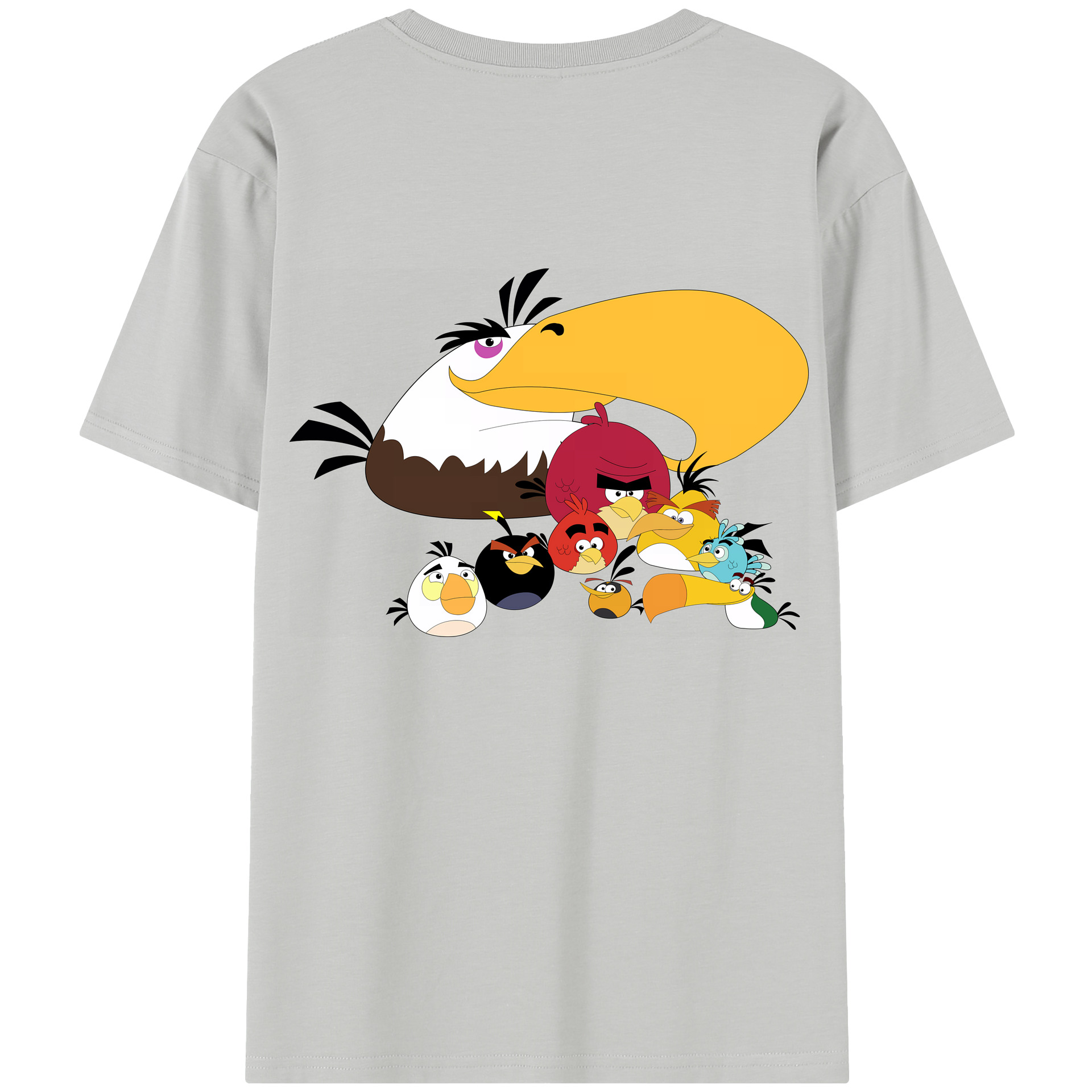 （画像用） Angry Birds アングリーバード レディース半袖Tシャツ(バックプリント)