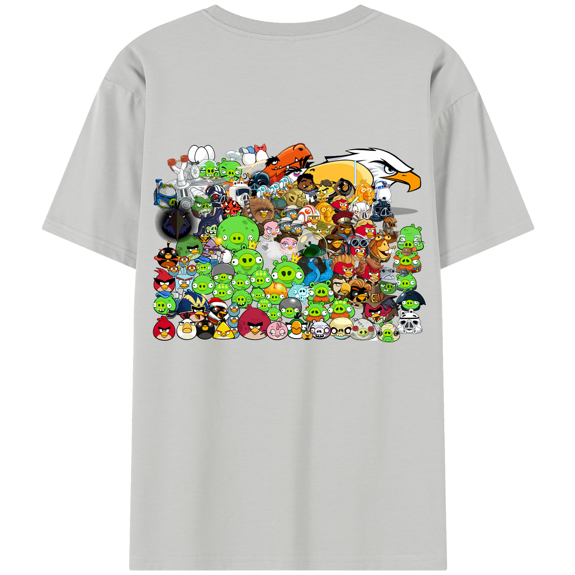 （画像用） Angry Birds アングリーバード レディース半袖Tシャツ(バックプリント)