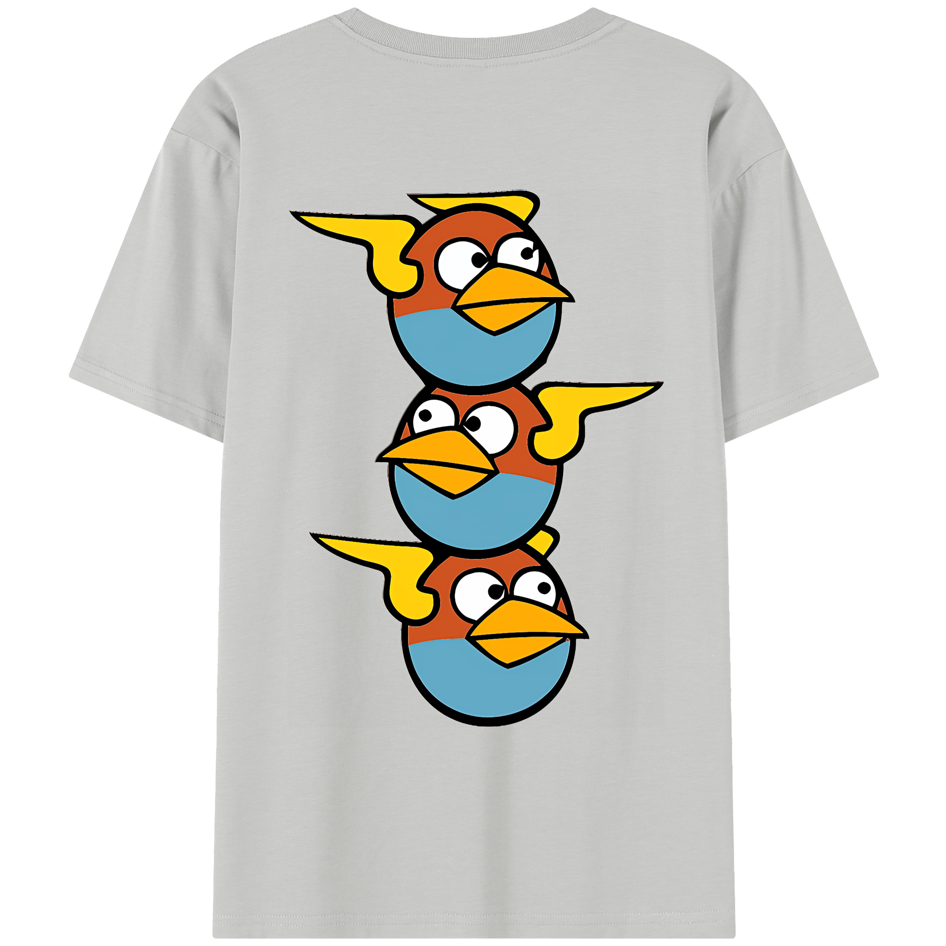 （画像用） Angry Birds アングリーバード レディース半袖Tシャツ(バックプリント)