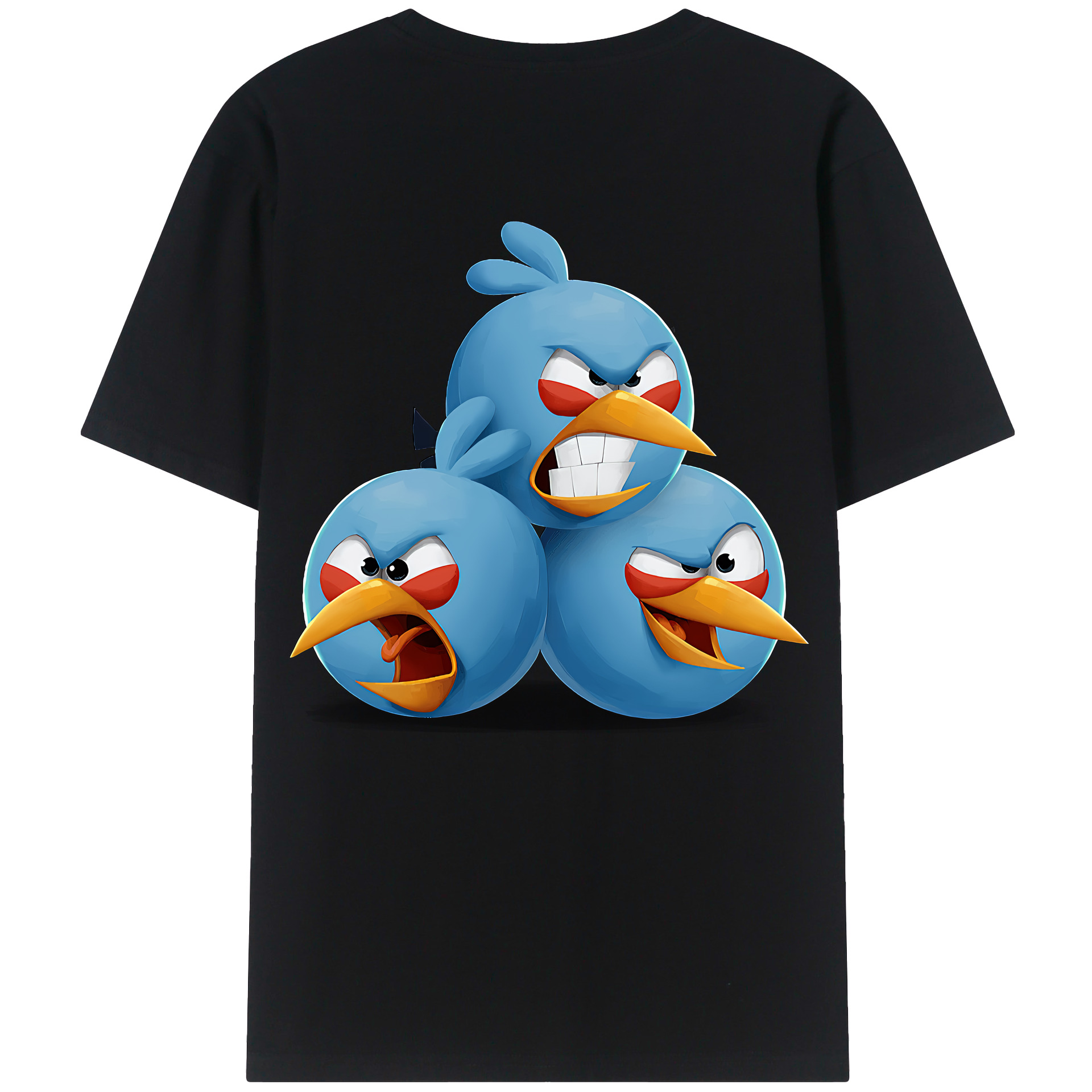 （画像用） Angry Birds アングリーバード レディース半袖Tシャツ(バックプリント)