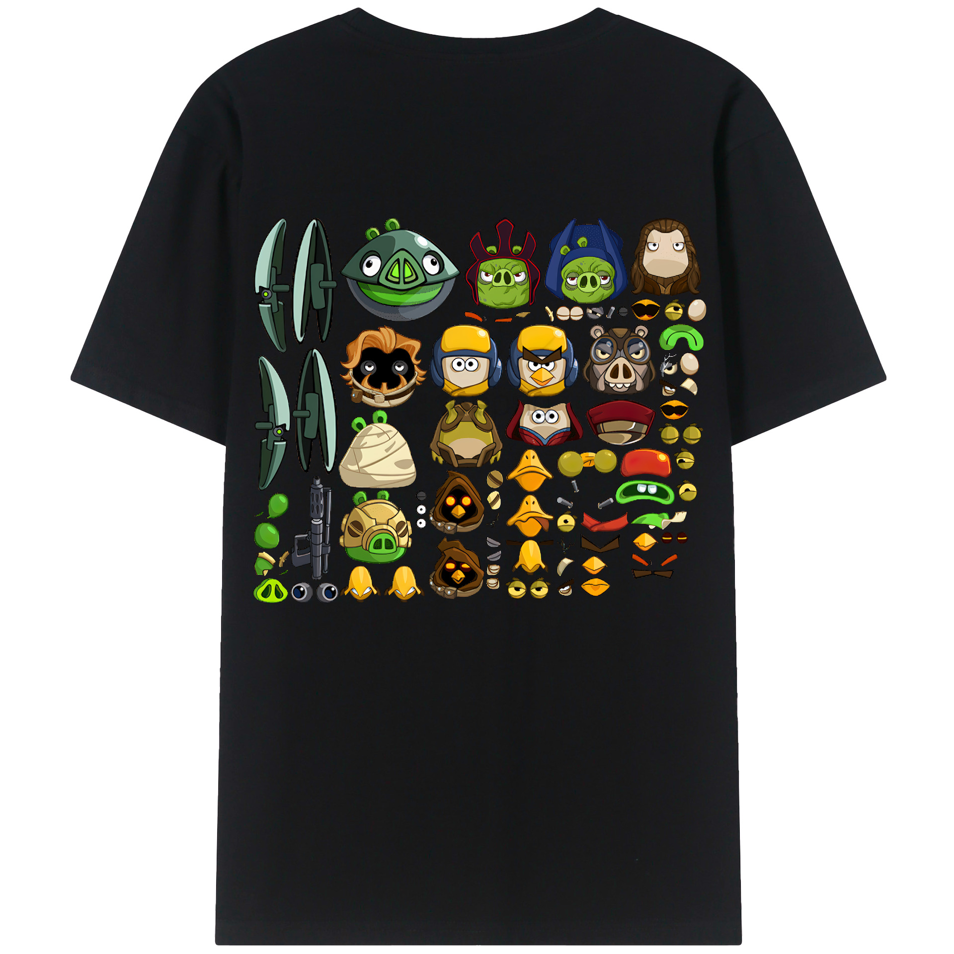 （画像用） Angry Birds アングリーバード レディース半袖Tシャツ(バックプリント)