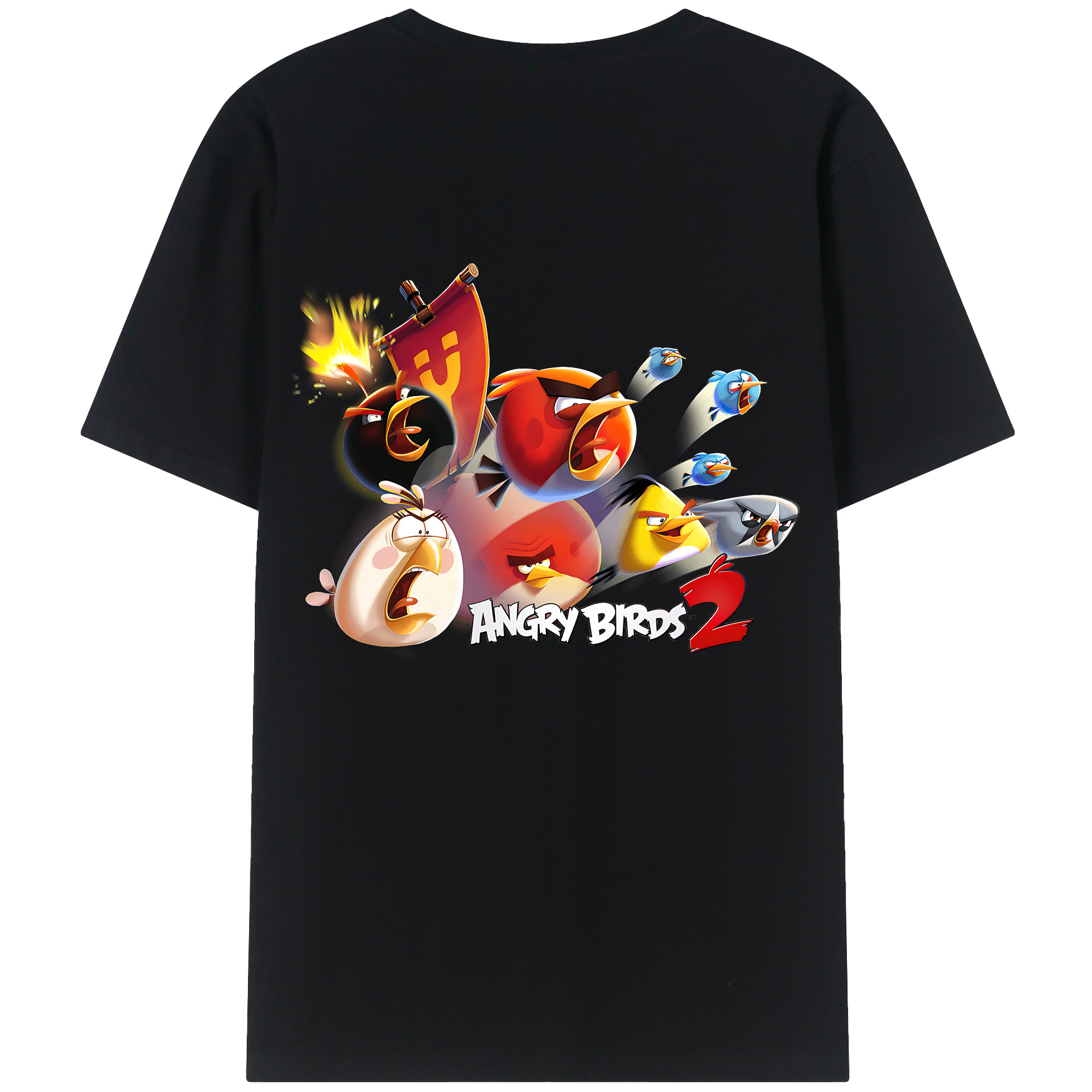 （画像用） Angry Birds アングリーバード レディース半袖Tシャツ(バックプリント)