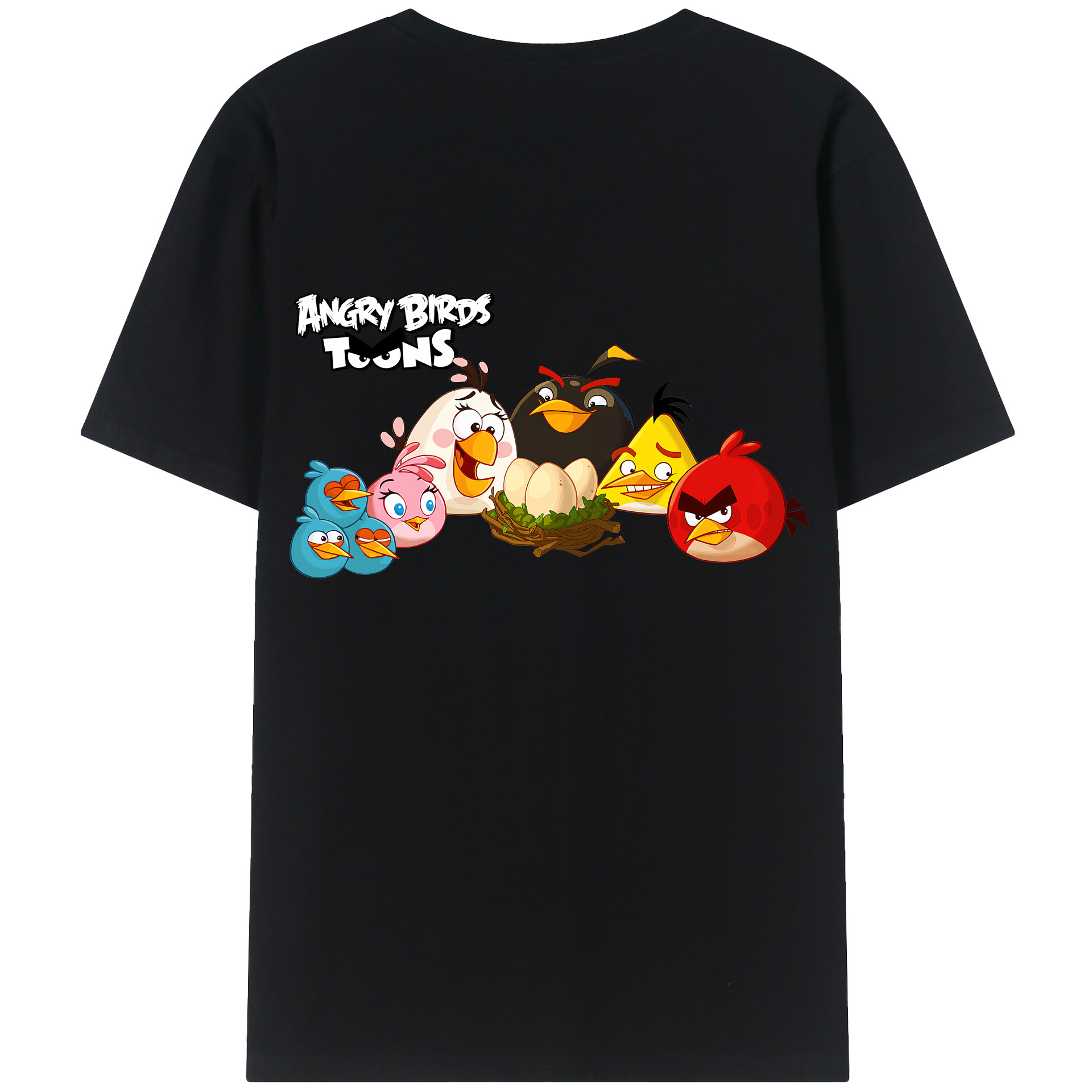 （画像用） Angry Birds アングリーバード レディース半袖Tシャツ(バックプリント)