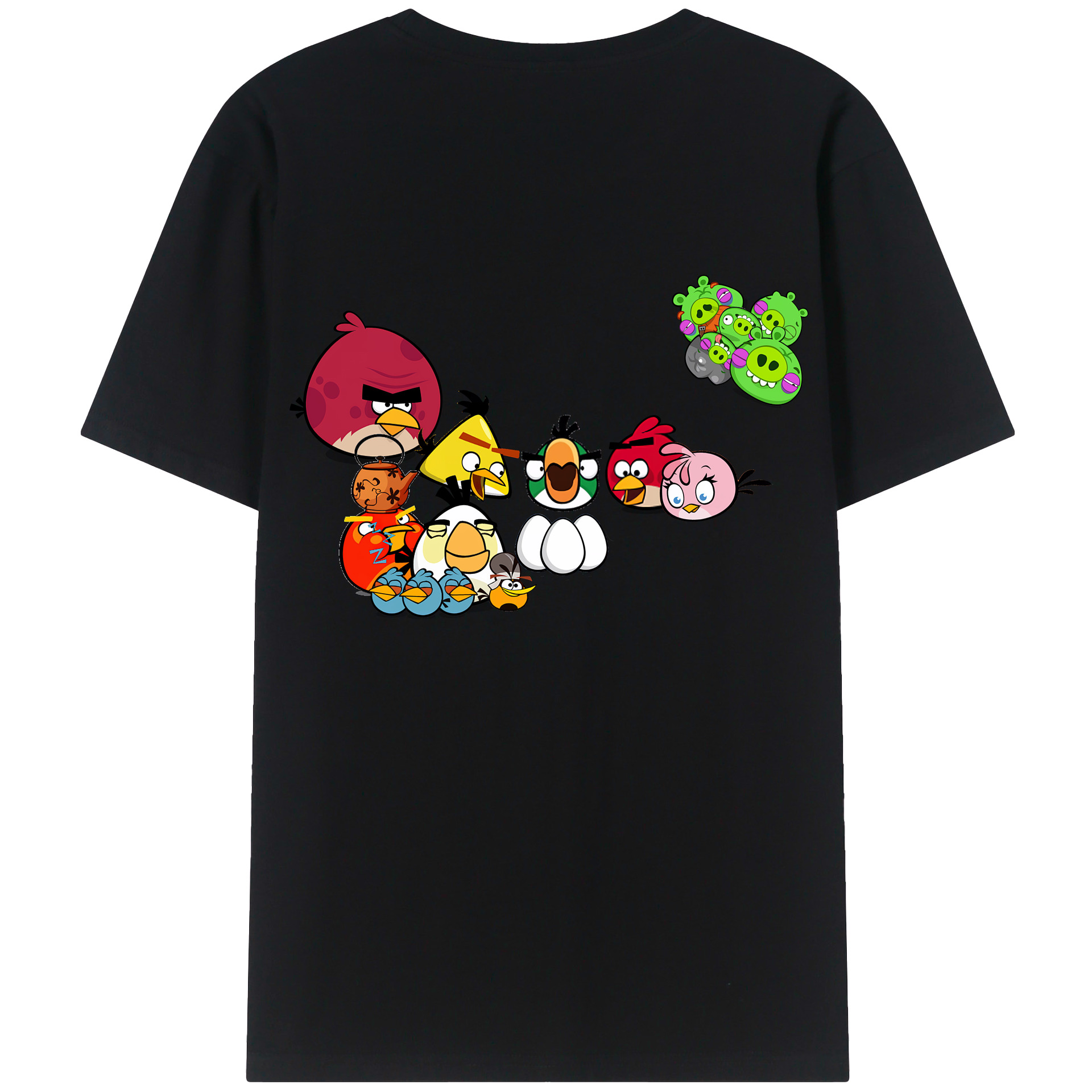 （画像用） Angry Birds アングリーバード レディース半袖Tシャツ(バックプリント)