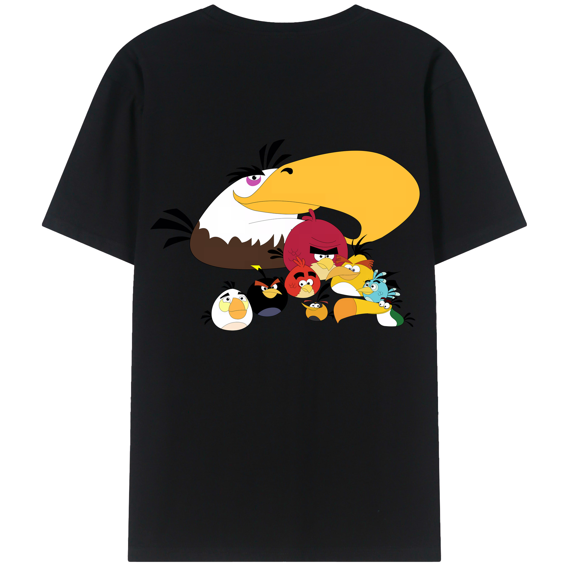 （画像用） Angry Birds アングリーバード レディース半袖Tシャツ(バックプリント)