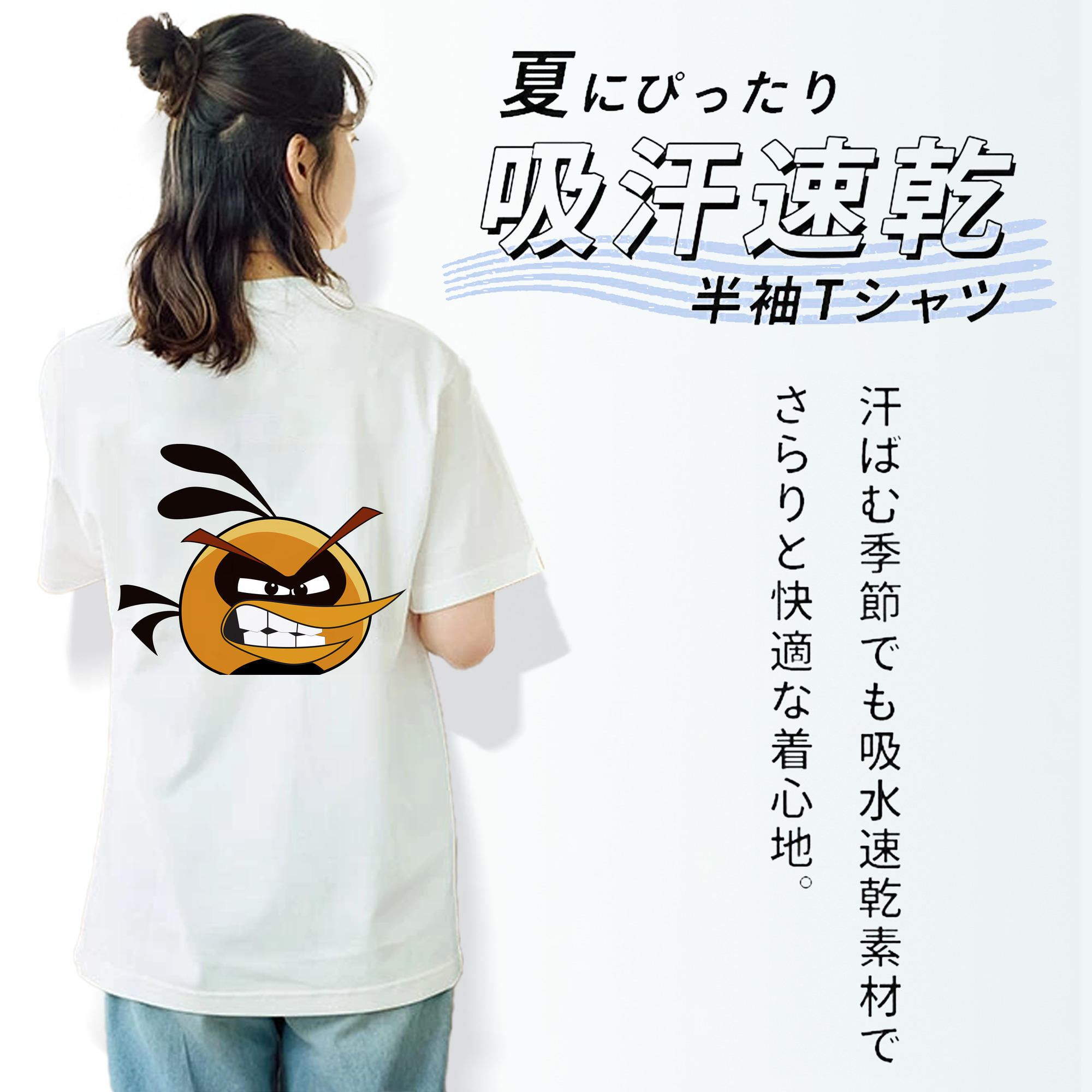 Angry Birds アングリーバード レディース半袖Tシャツ(バックプリント)