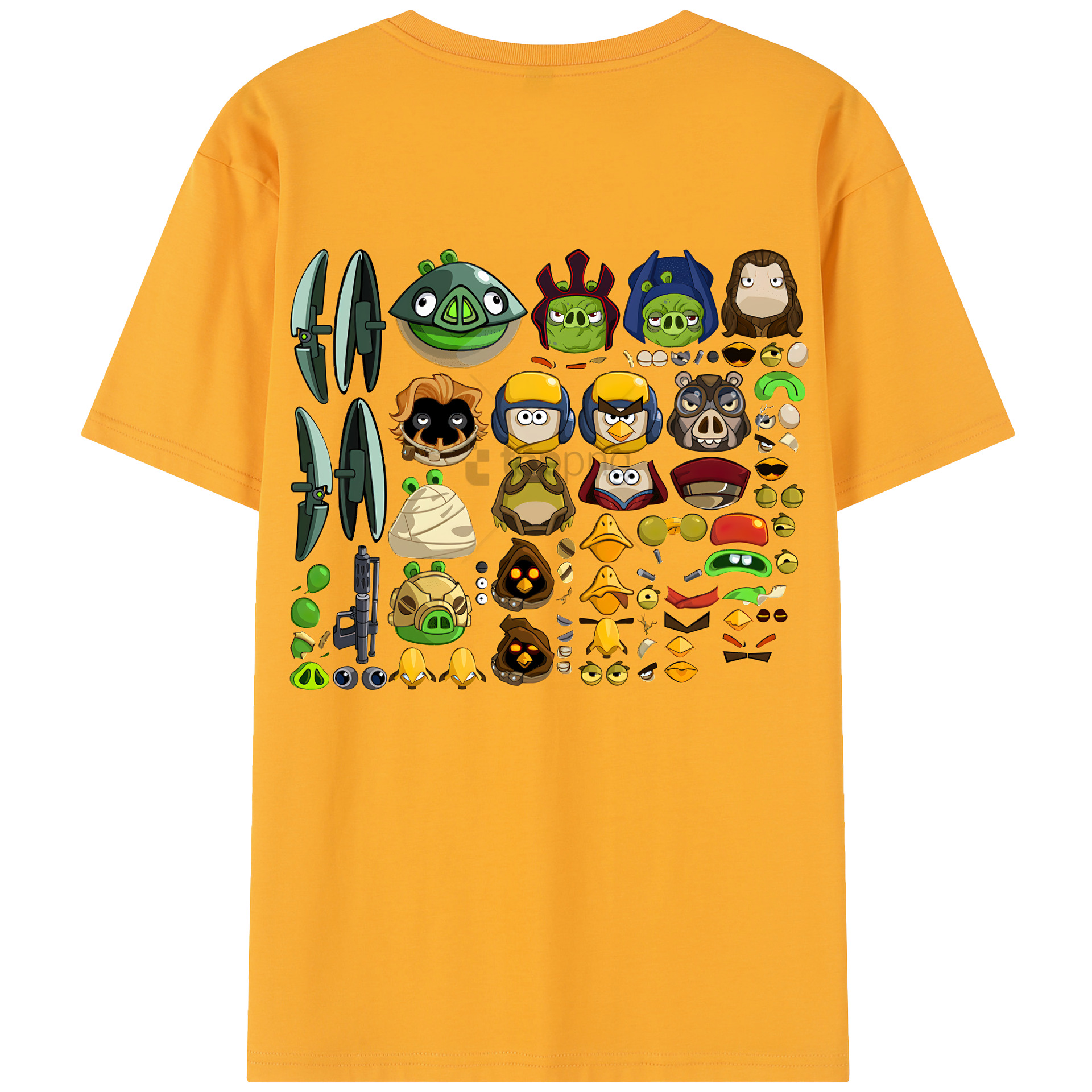 （画像用） Angry Birds アングリーバード レディース半袖Tシャツ(バックプリント)