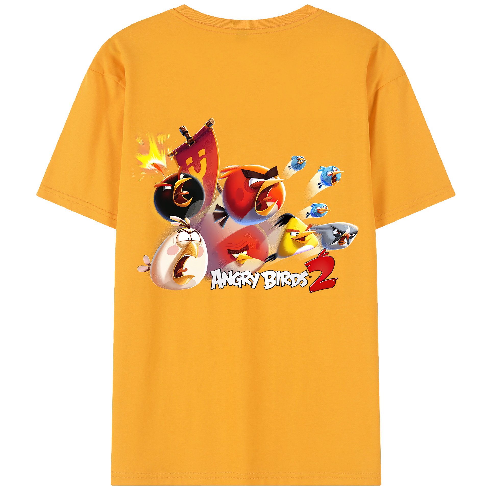 （画像用） Angry Birds アングリーバード レディース半袖Tシャツ(バックプリント)