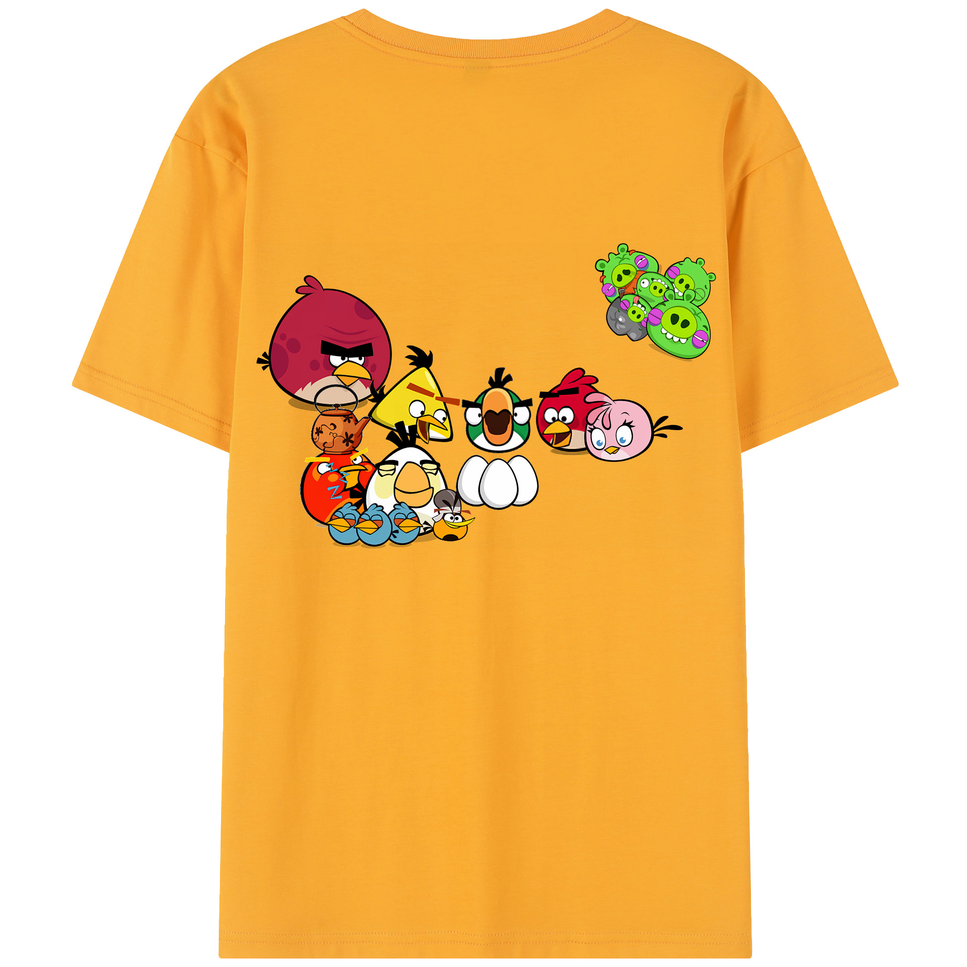 （画像用） Angry Birds アングリーバード レディース半袖Tシャツ(バックプリント)
