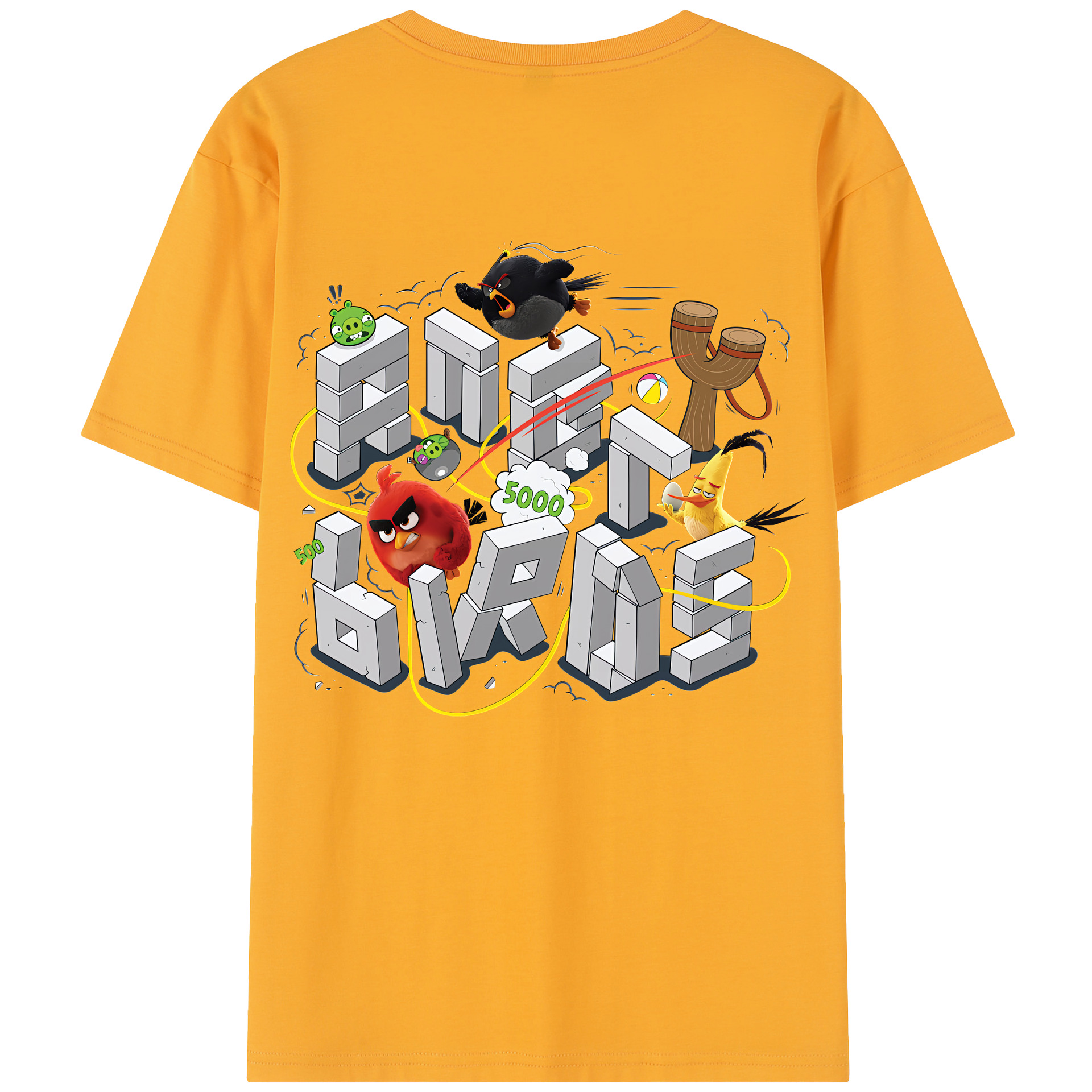 （画像用） Angry Birds アングリーバード レディース半袖Tシャツ(バックプリント)