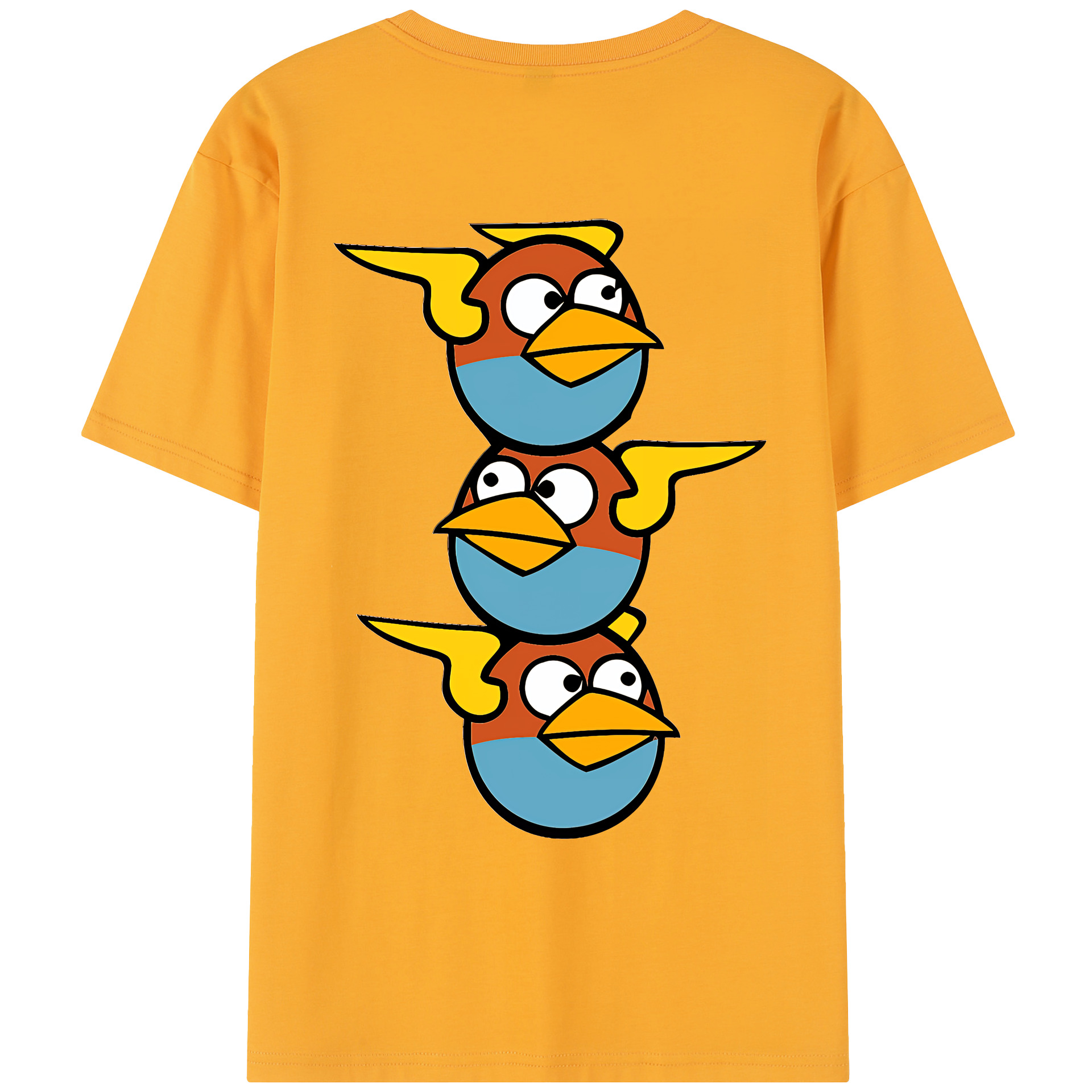 （画像用） Angry Birds アングリーバード レディース半袖Tシャツ(バックプリント)