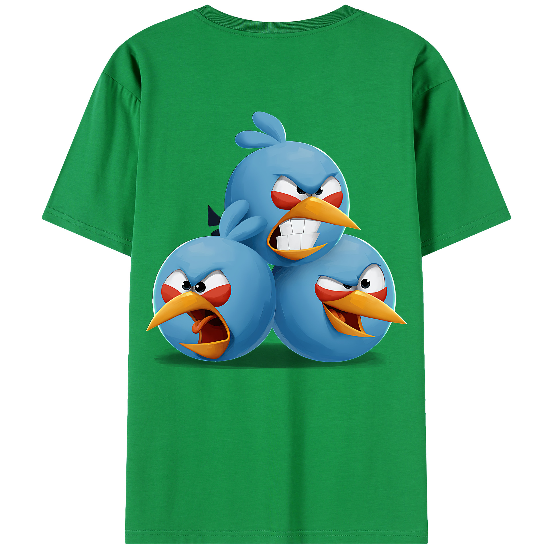 （画像用） Angry Birds アングリーバード レディース半袖Tシャツ(バックプリント)