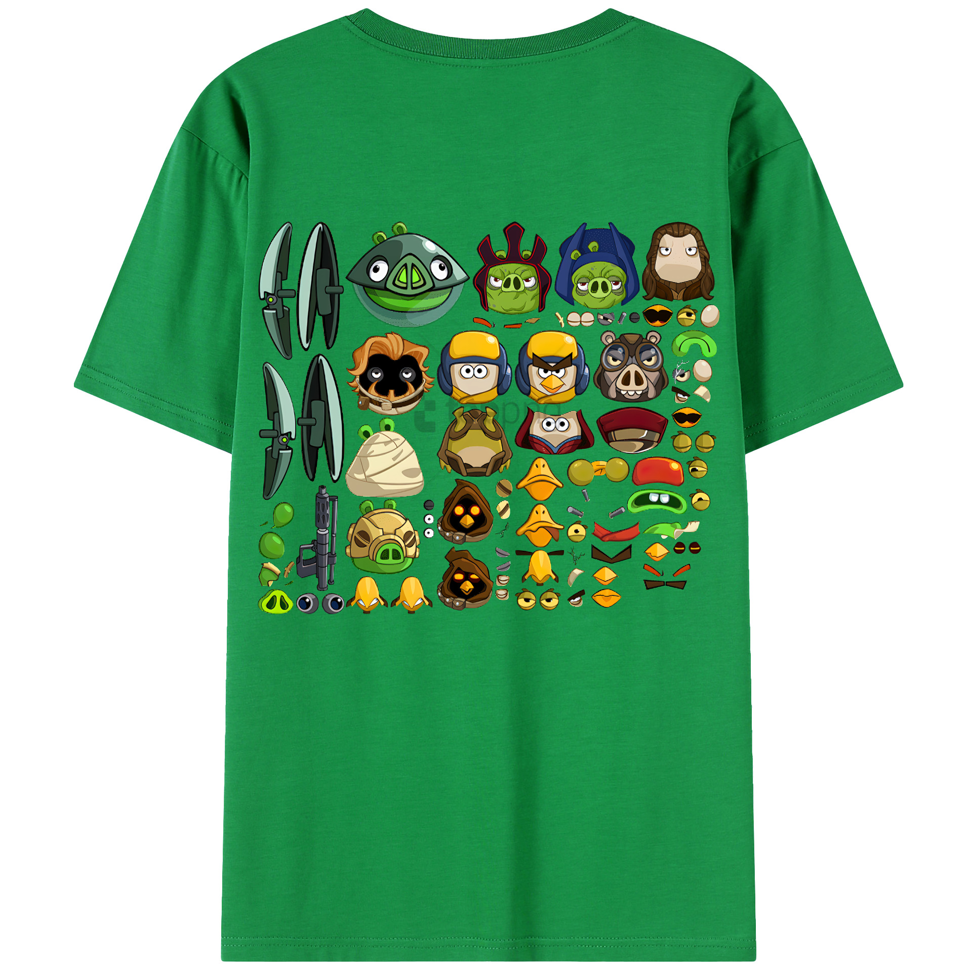 （画像用） Angry Birds アングリーバード レディース半袖Tシャツ(バックプリント)