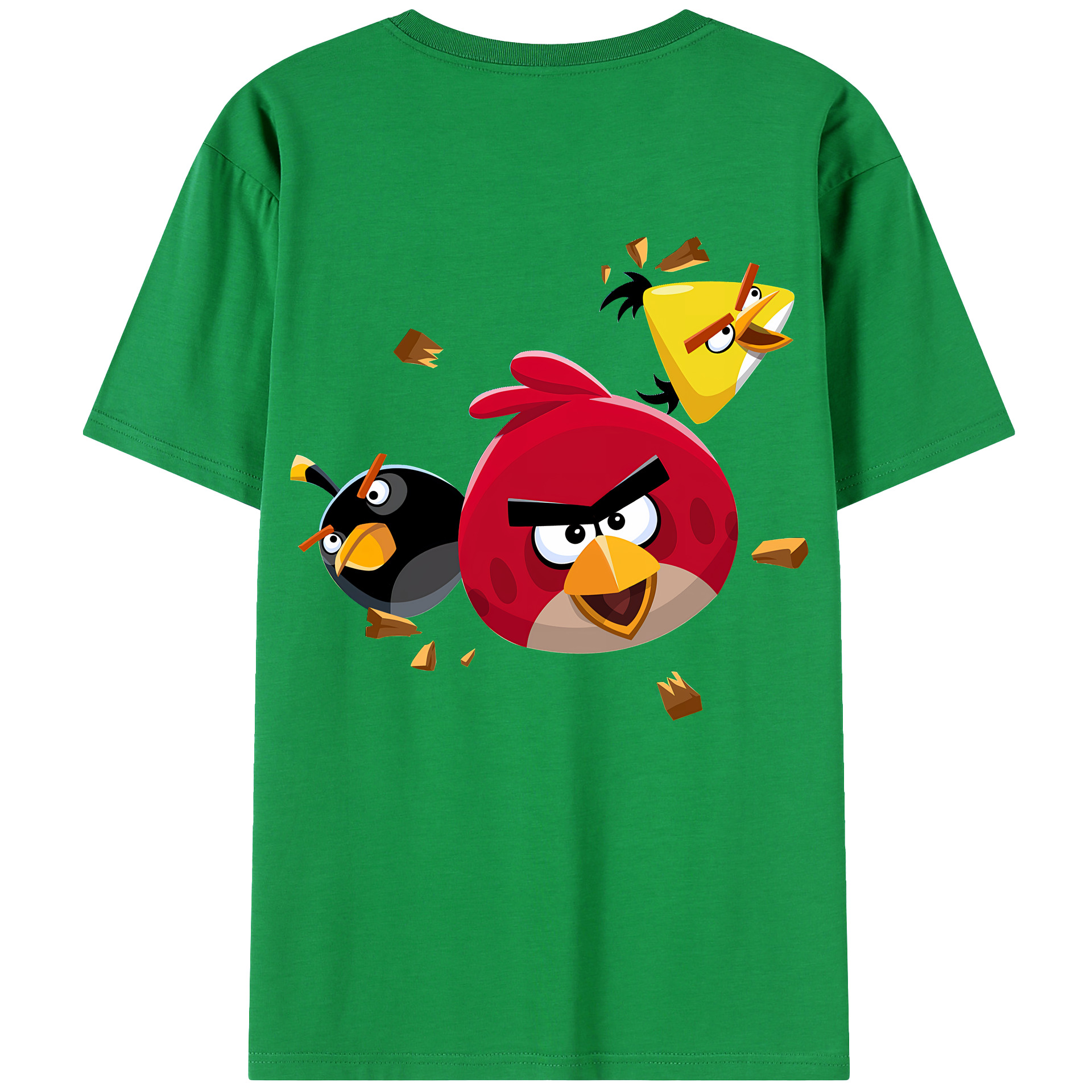 （画像用） Angry Birds アングリーバード レディース半袖Tシャツ(バックプリント)