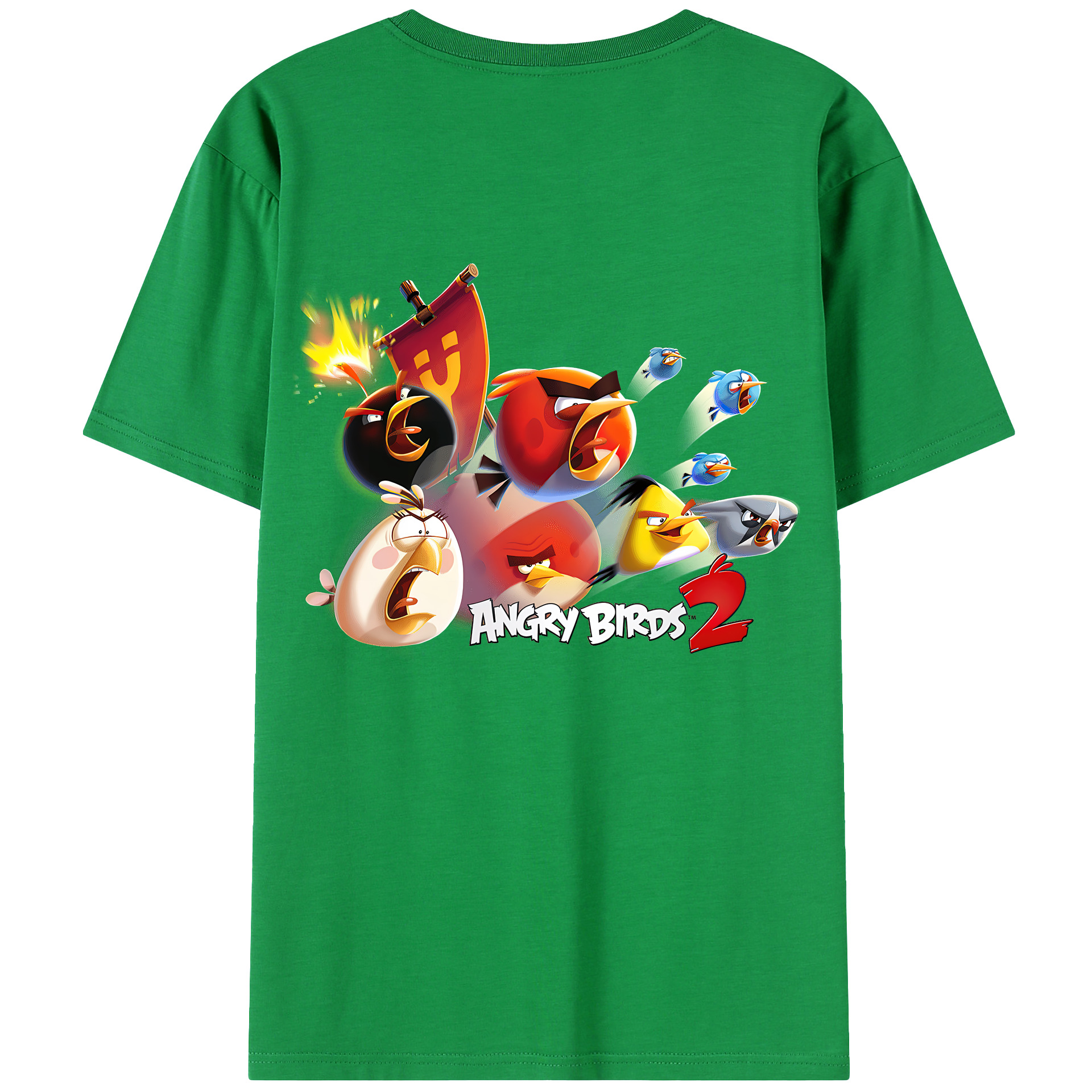 （画像用） Angry Birds アングリーバード レディース半袖Tシャツ(バックプリント)