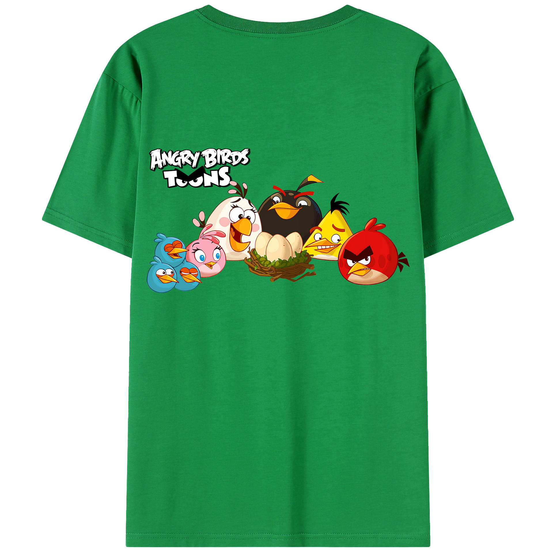 （画像用） Angry Birds アングリーバード レディース半袖Tシャツ(バックプリント)