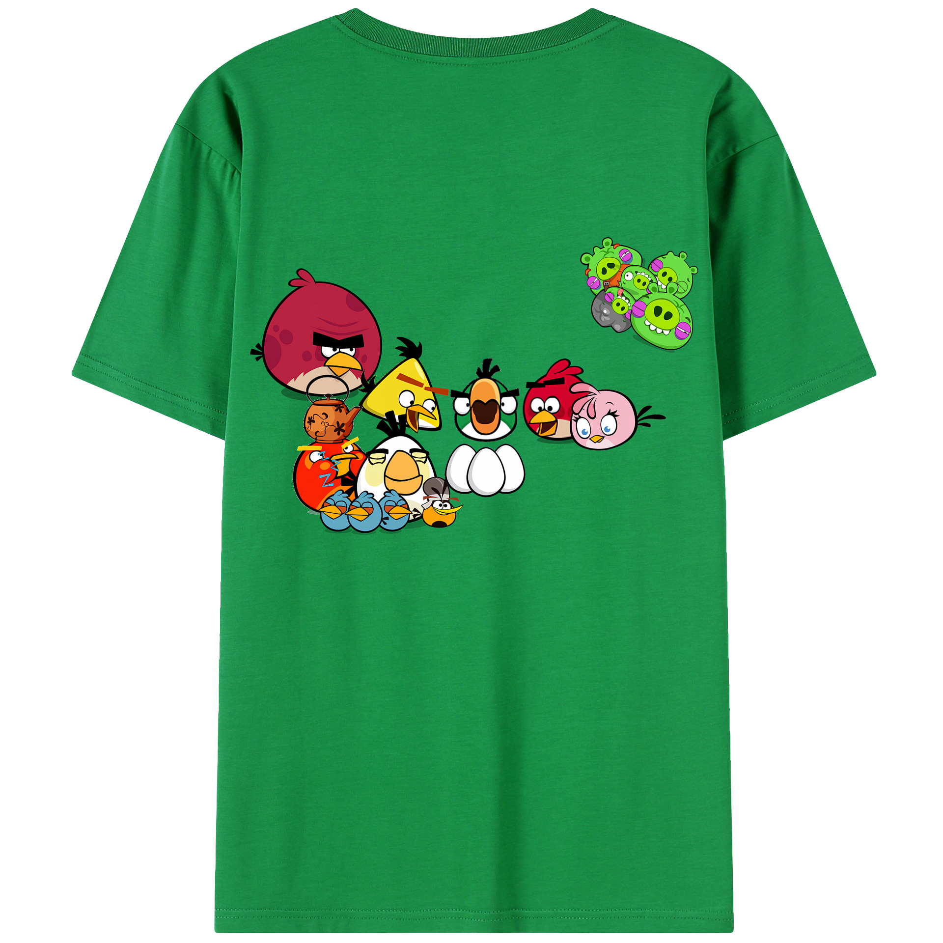 （画像用） Angry Birds アングリーバード レディース半袖Tシャツ(バックプリント)