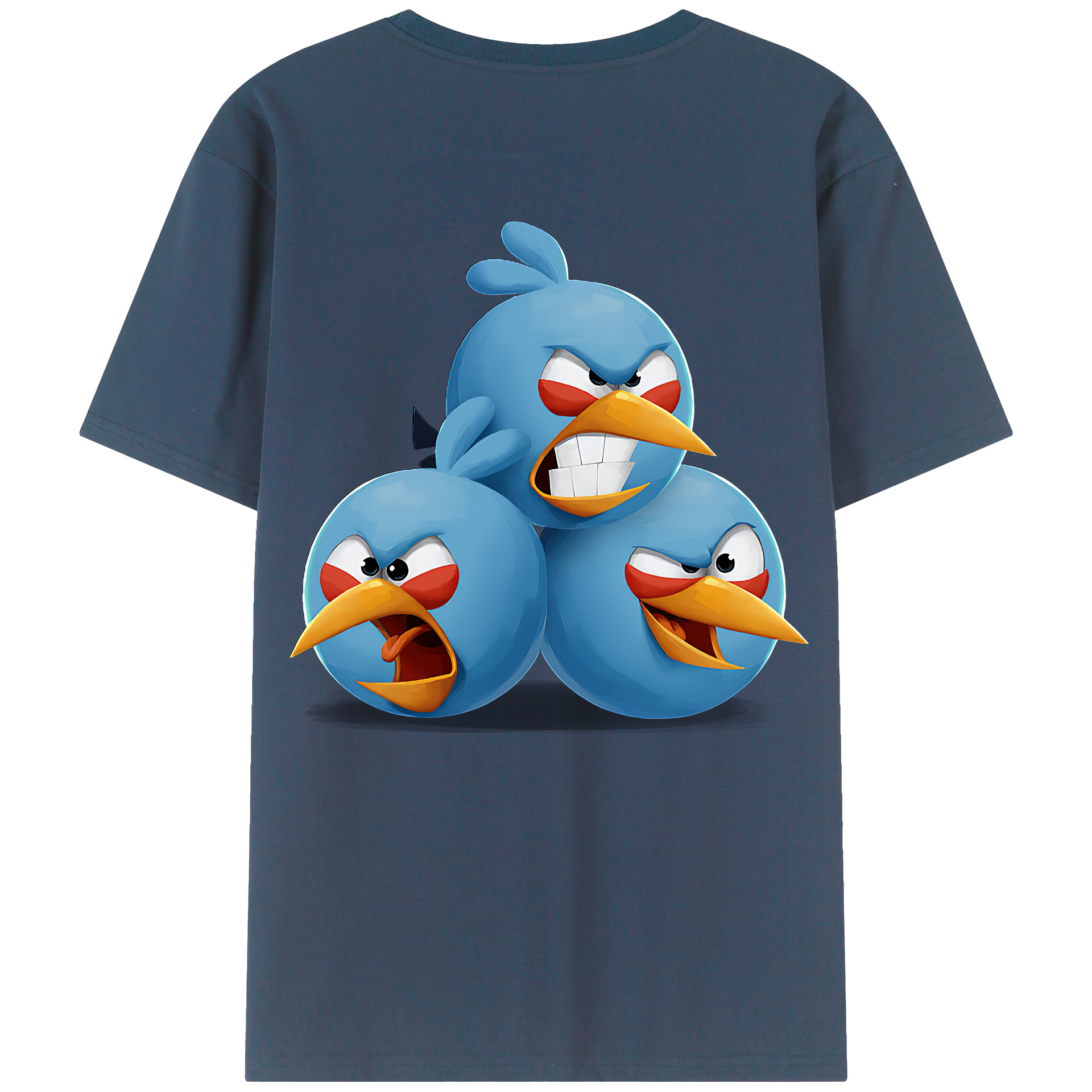 （画像用） Angry Birds アングリーバード レディース半袖Tシャツ(バックプリント)