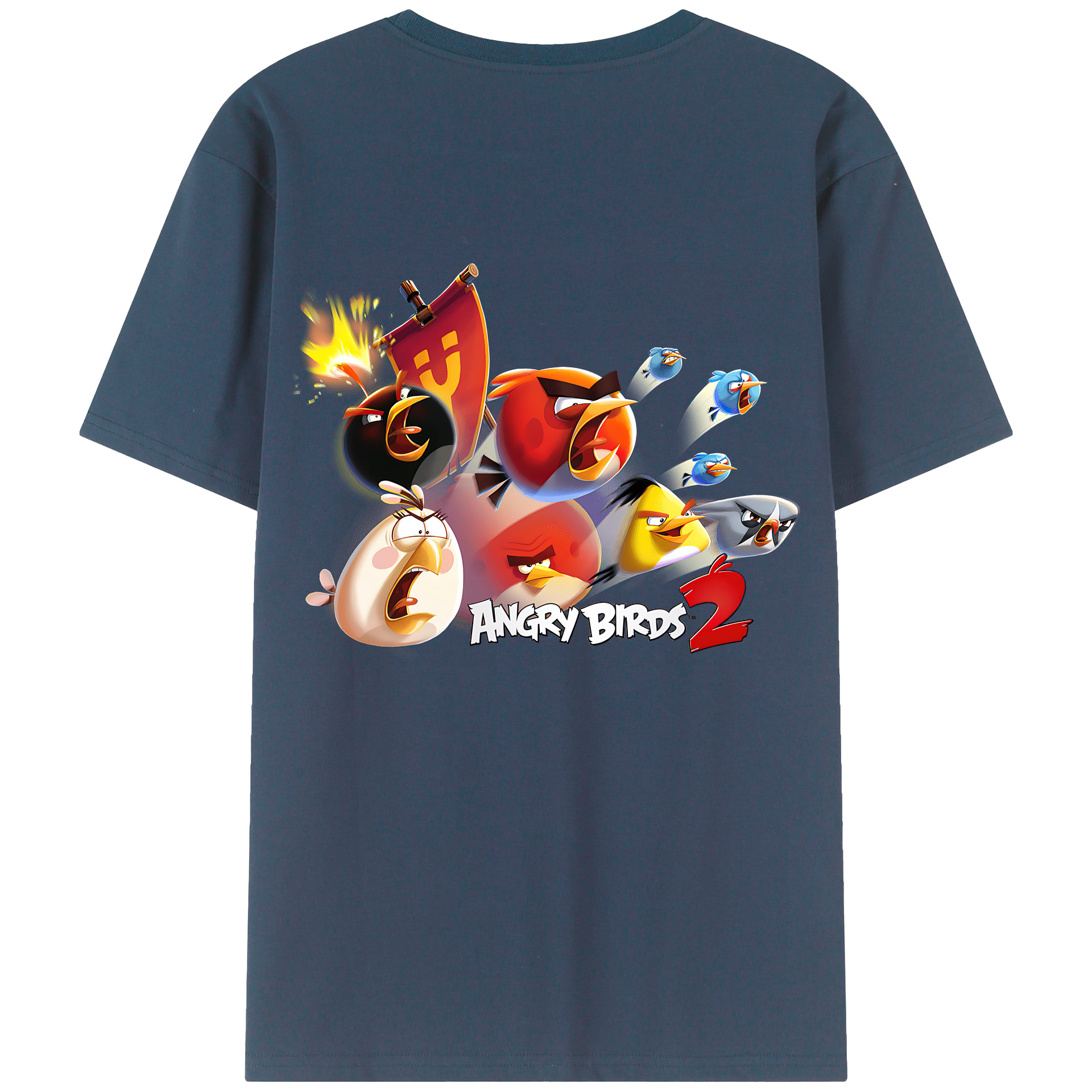 （画像用） Angry Birds アングリーバード レディース半袖Tシャツ(バックプリント)