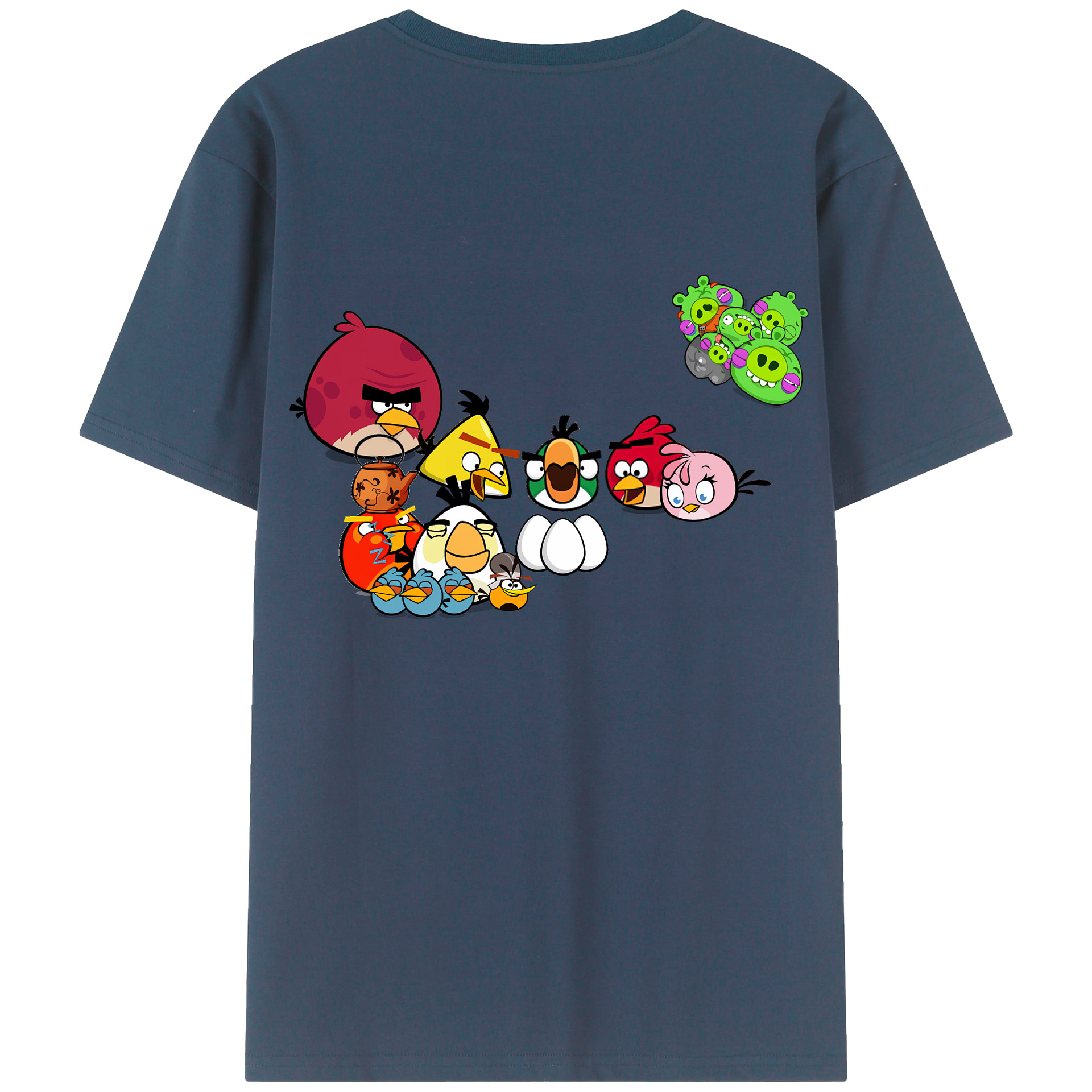 （画像用） Angry Birds アングリーバード レディース半袖Tシャツ(バックプリント)