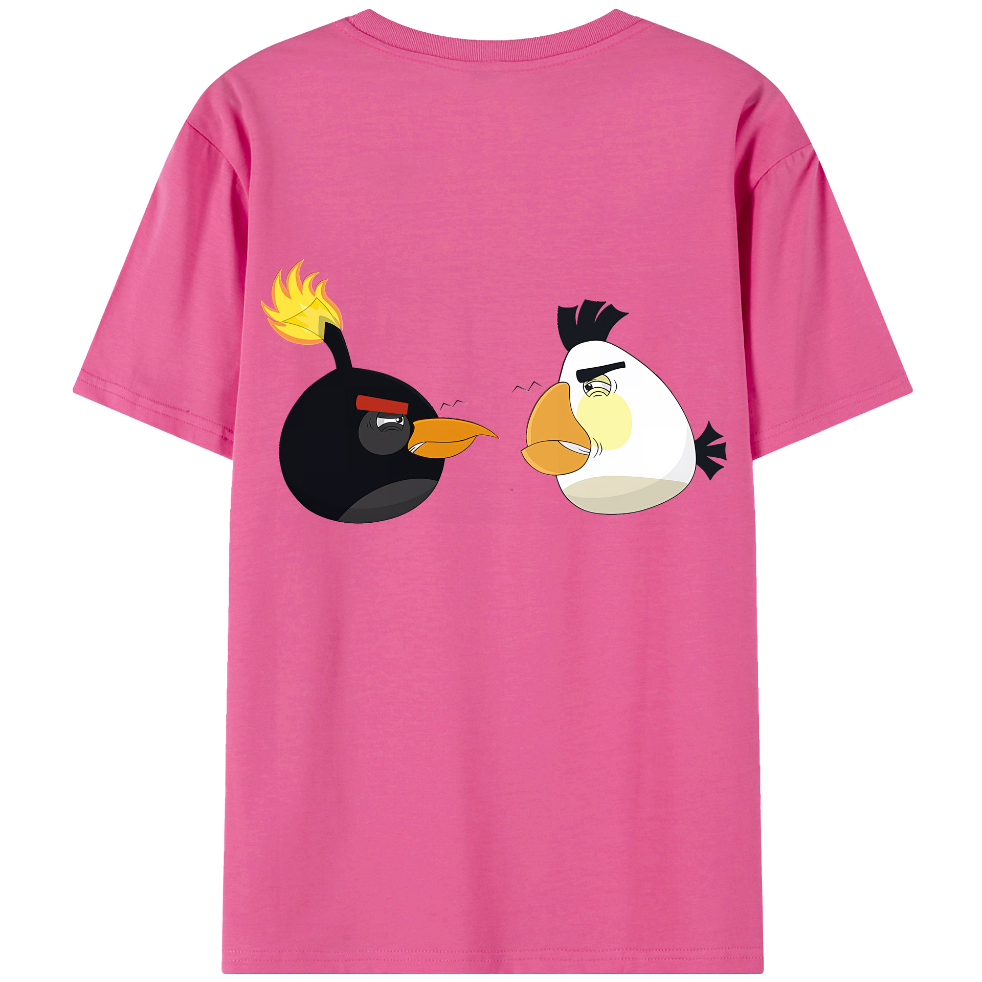 （画像用） Angry Birds アングリーバード レディース半袖Tシャツ(バックプリント)