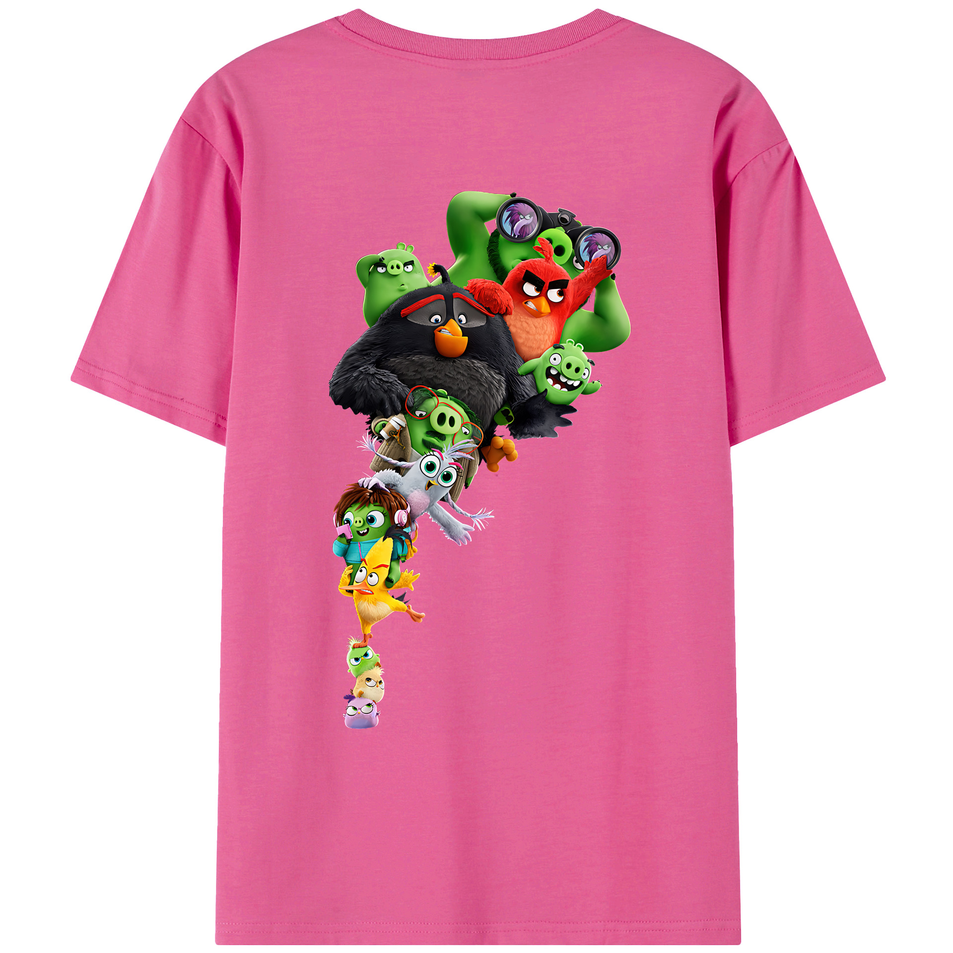 （画像用） Angry Birds アングリーバード レディース半袖Tシャツ(バックプリント)