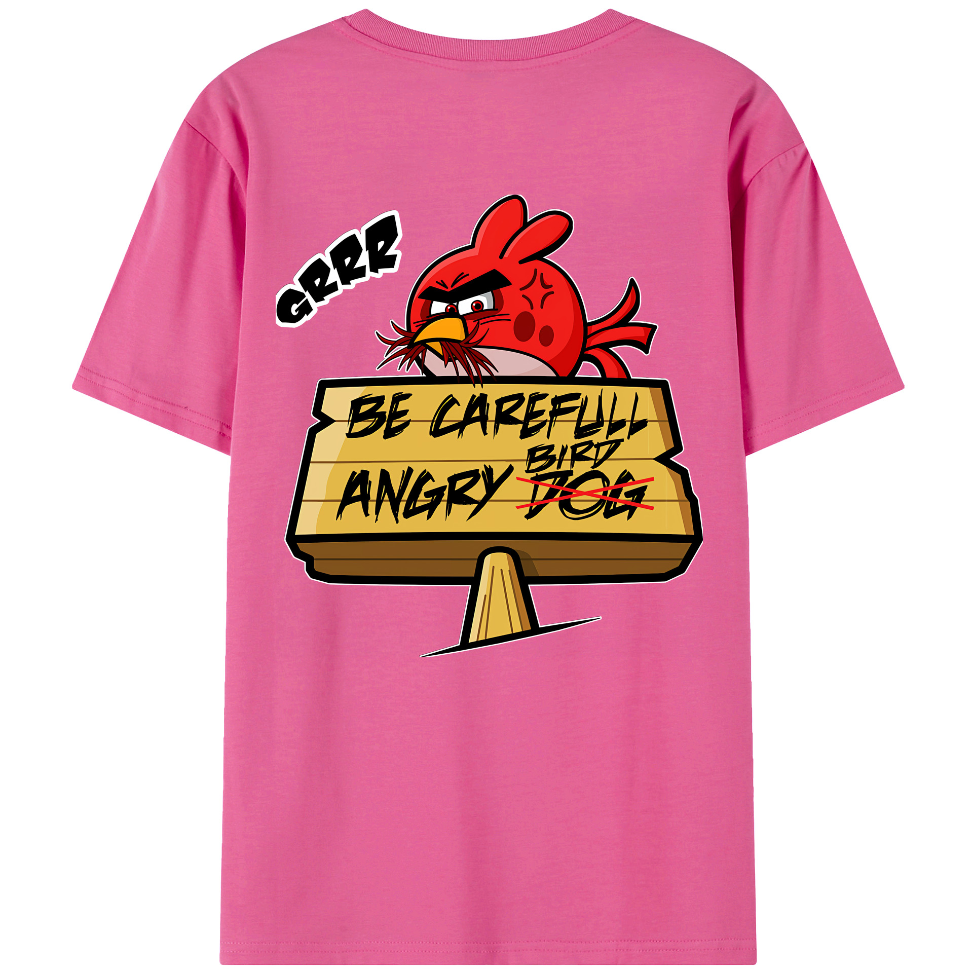 （画像用） Angry Birds アングリーバード レディース半袖Tシャツ(バックプリント)