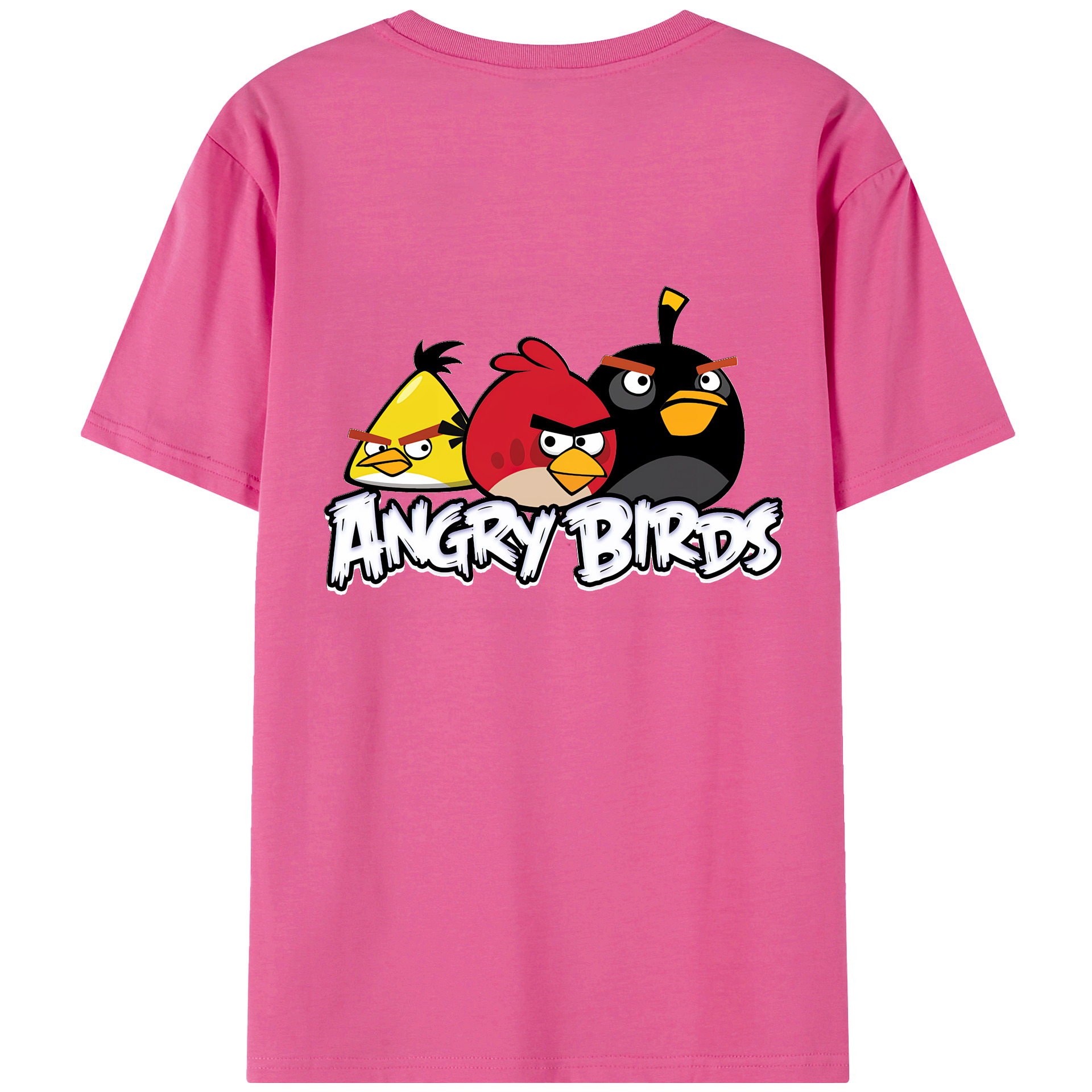 （画像用） Angry Birds アングリーバード レディース半袖Tシャツ(バックプリント)
