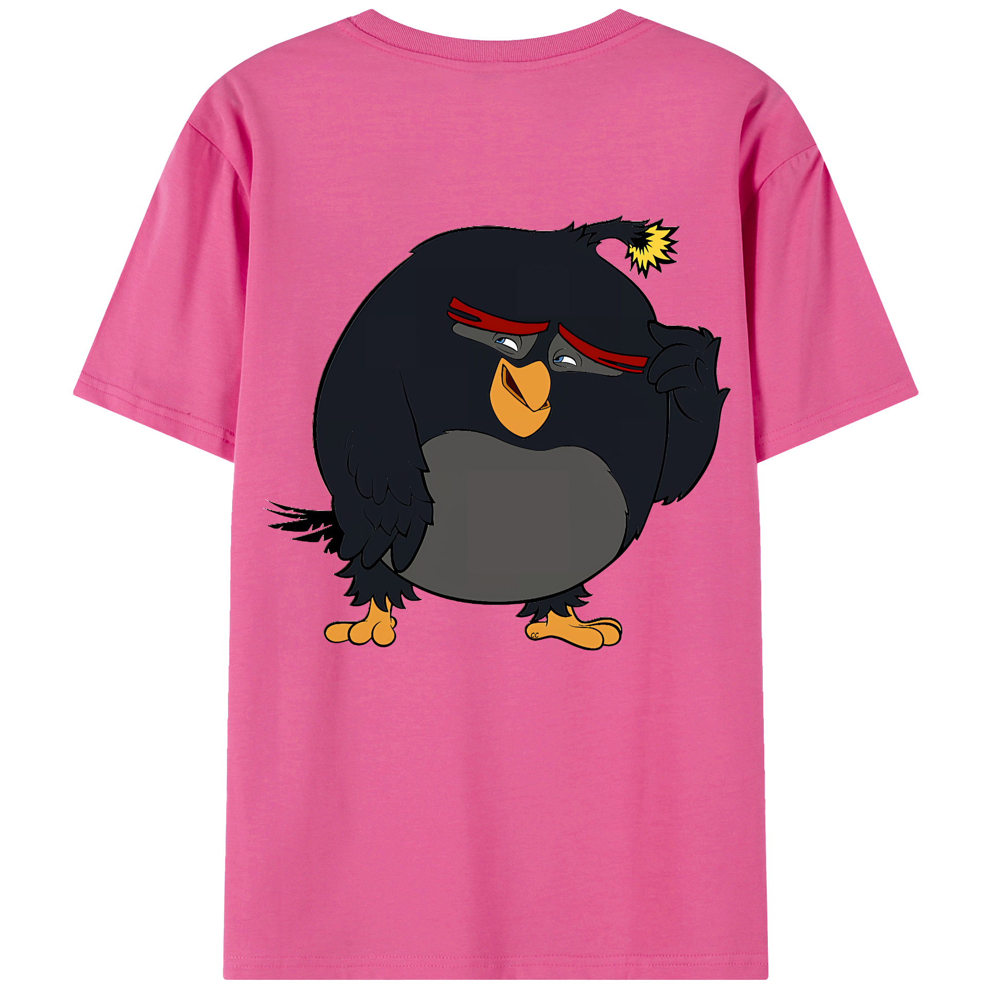 （画像用） Angry Birds アングリーバード レディース半袖Tシャツ(バックプリント)