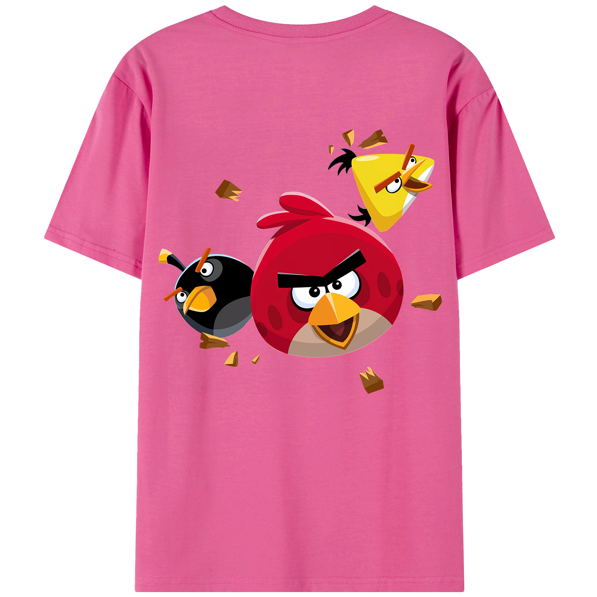 （画像用） Angry Birds アングリーバード レディース半袖Tシャツ(バックプリント)