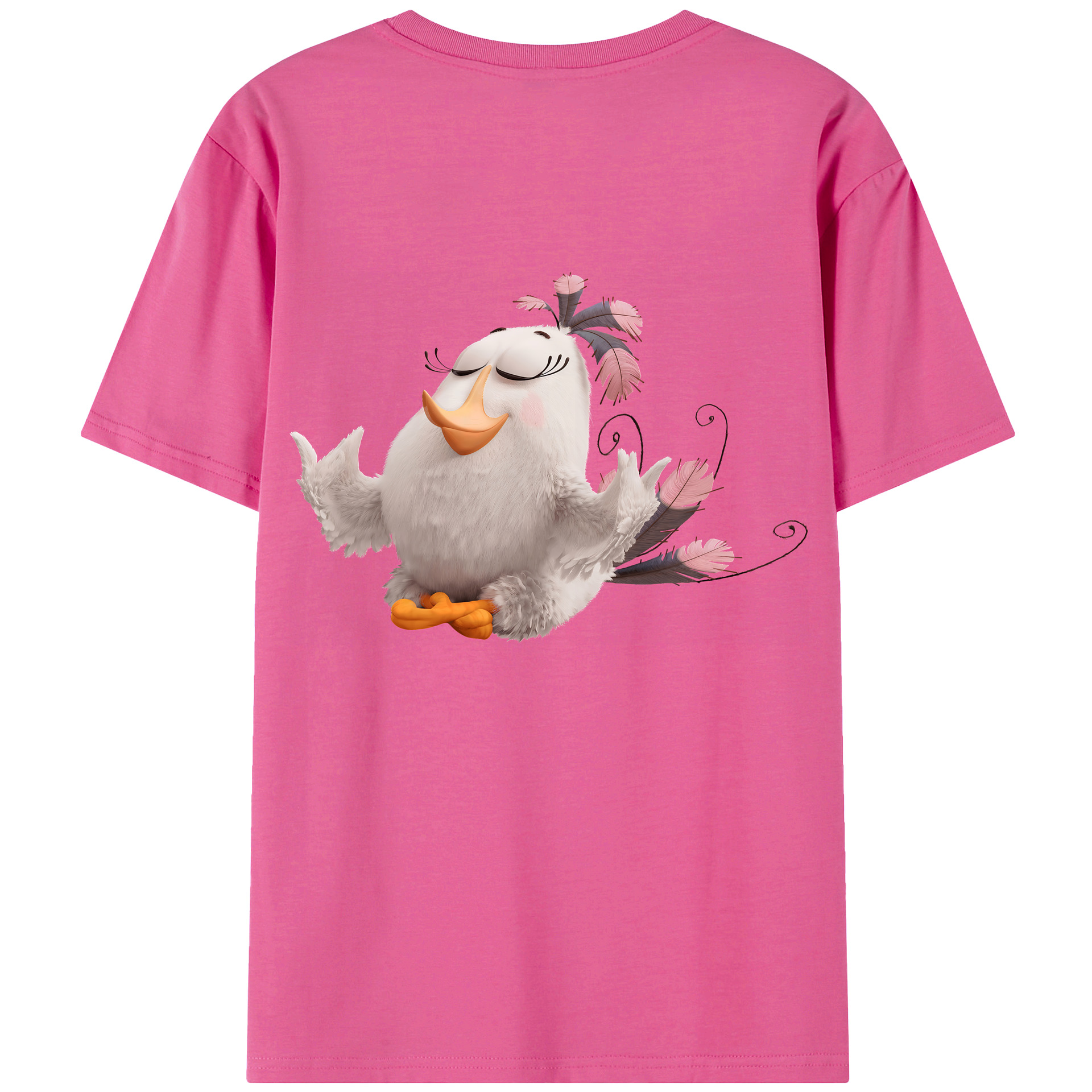 （画像用） Angry Birds アングリーバード レディース半袖Tシャツ(バックプリント)